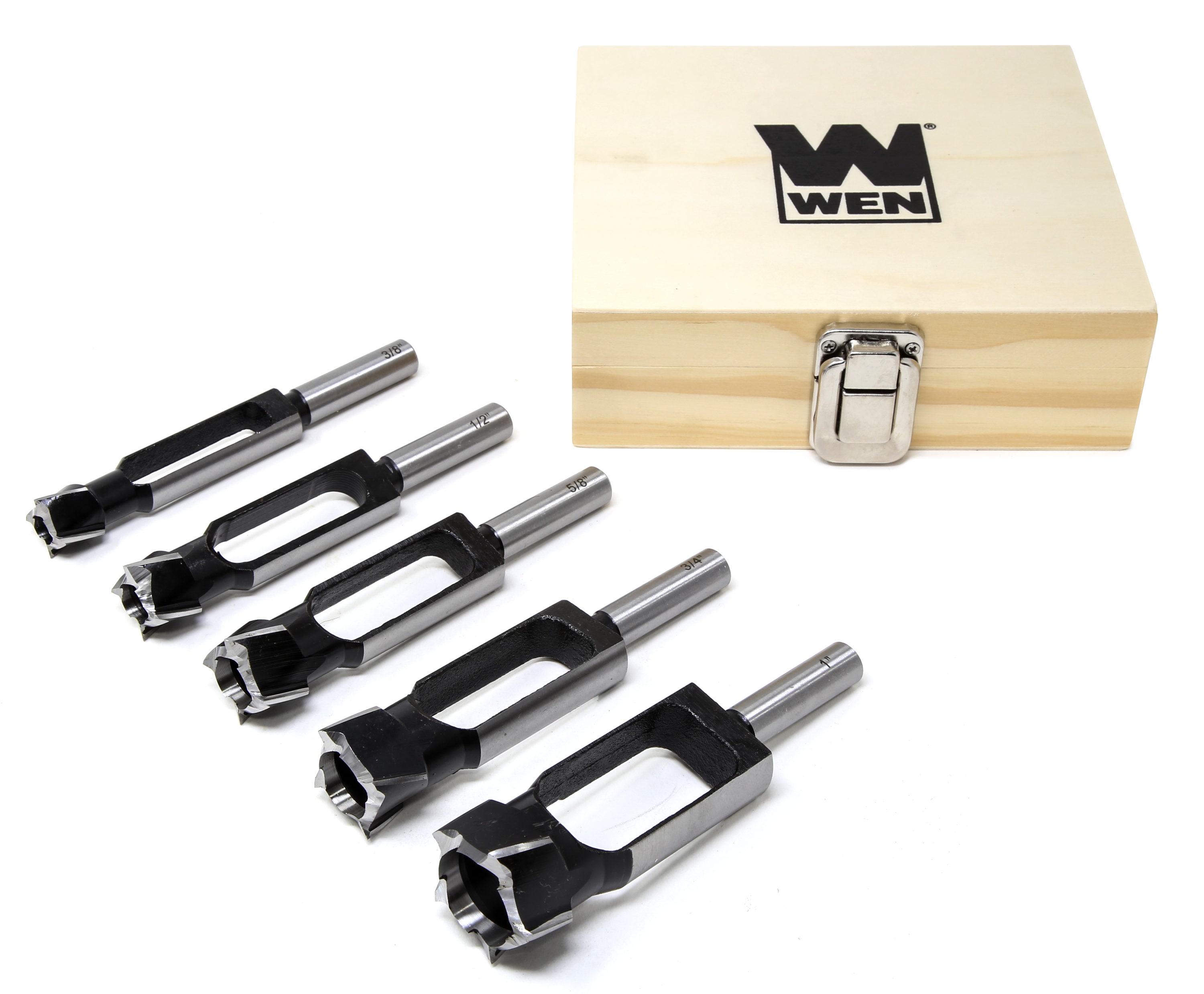 Set de brocas y cortadores de espiga y clavija WEN WEN de 5 piezas x juego surtido de brocas cortadoras de tapones para taladrar madera - DB051T