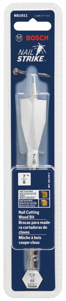 Broca de pala para madera Bosch Nail Strike de 7/8 pulgadas x 6 pulgadas - NS1011