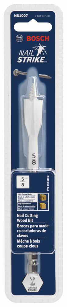 Bosch Clavo de Impacto 5/8 pulgadas x 6 pulgadas Broca para Taladro de Pala para Madera - NS1007
