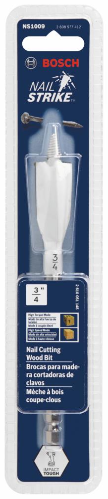 Broca de pala Bosch Nail Strike de 3/4 de pulgada x 6 pulgadas para madera - NS1009