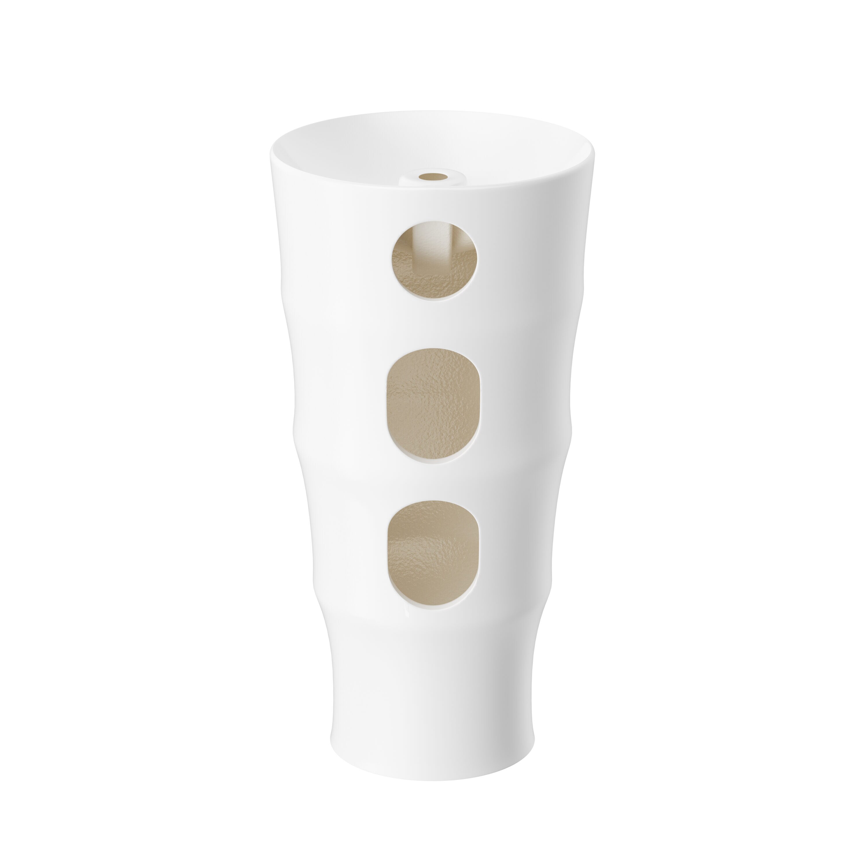 Eridanus Brooklyn Lavabo de pedestal moderno de porcelana vidriosa color blanco brillante (16.75 pulgadas x 32.5 pulgadas) - ERI-PB-414