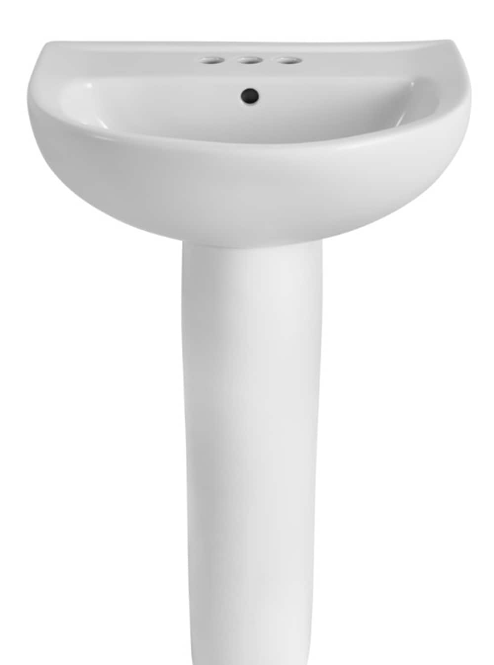 Fregadero con pedestal de porcelana vitrificada color blanco American Standard Mainstream (22 pulgadas x 17.5 pulgadas x 34.25 pulgadas) - 0467400R.020