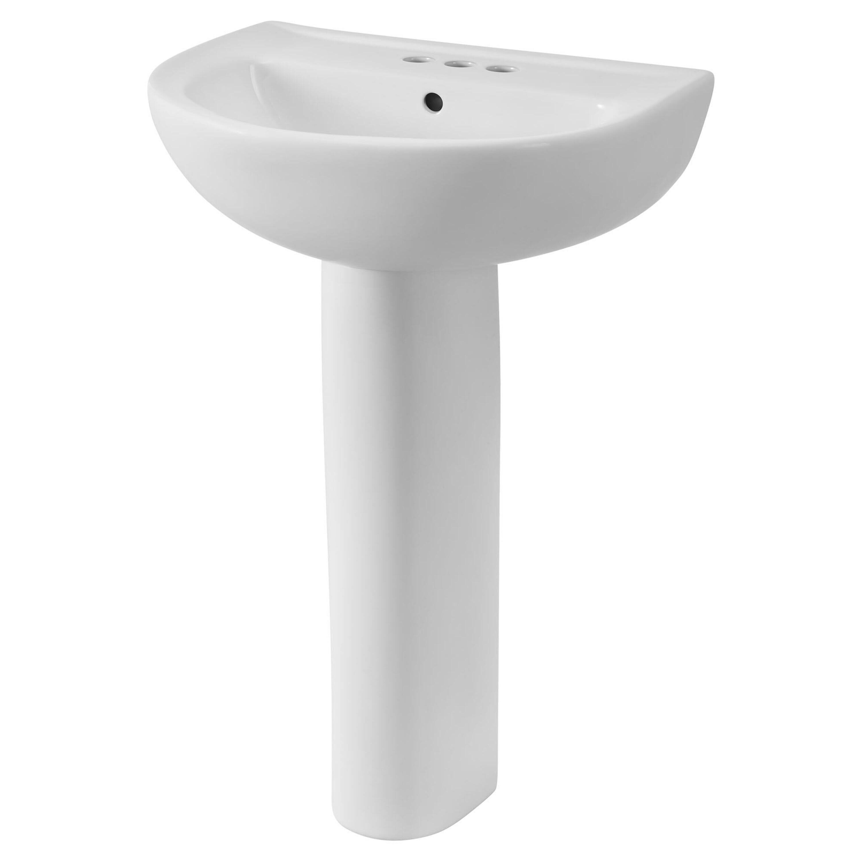 Fregadero con pedestal de porcelana vitrificada color blanco American Standard Mainstream (22 pulgadas x 17.5 pulgadas x 34.25 pulgadas) - 0467400R.020