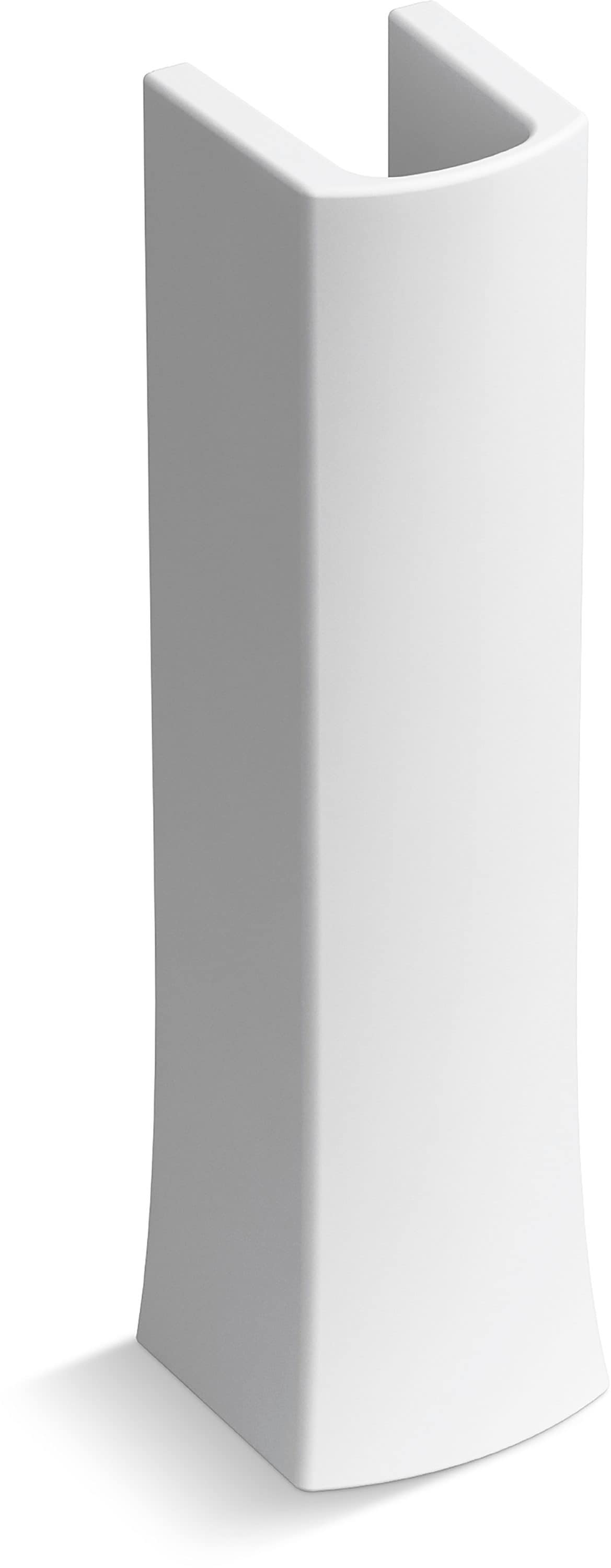 Base de lavabo en pedestal de porcelana vitrificada blanca Elliston de KOHLER (6.5 pulg. x 7.44 pulg. x 29 pulg.) - R6375-0