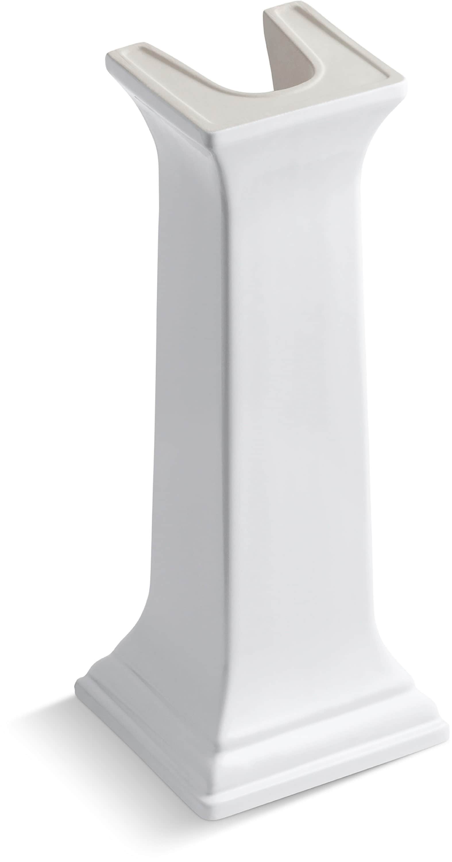 Base de lavabo con pedestal Memoirs de KOHLER en cerámica de fuego blanco (11.063 pulgadas x 10.188 pulgadas x 27.5 pulgadas) - R2267-0.
