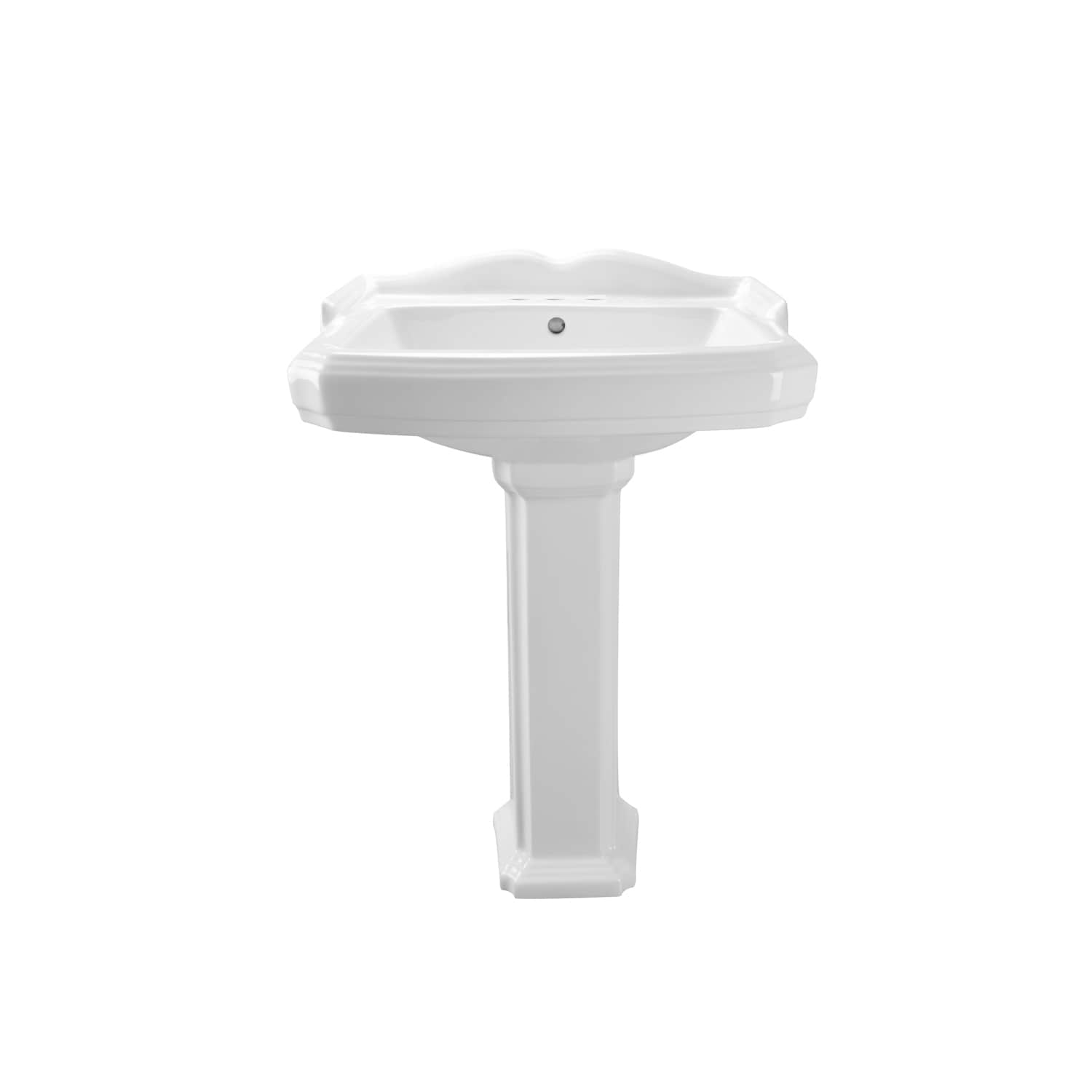 DeerValley Combo de Lavabo Pedestal en Cerámica Blanco (18.9 pulgadas x 23.03 pulgadas x 35.43 pulgadas) - DV-1P522