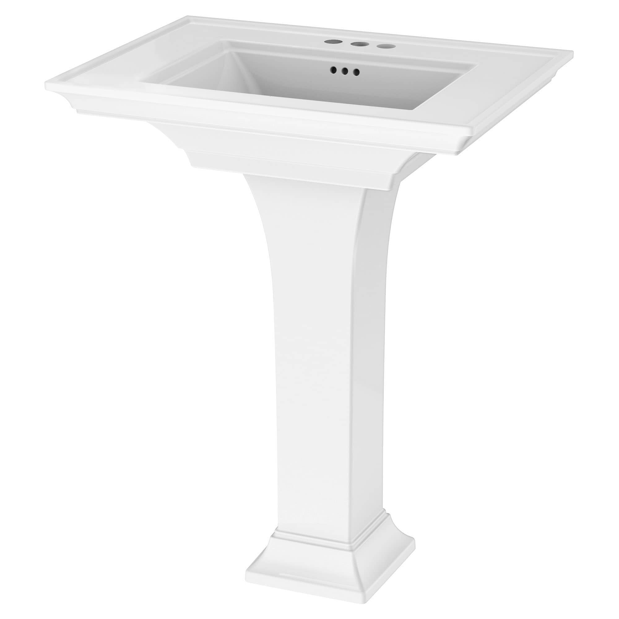 American Standard Town Square Lavabo de Pedestal de Cerámica de Fuego Blanco Combo (22.5 pulgadas x 30 pulgadas x 35.1875 pulgadas) - 0297400.020