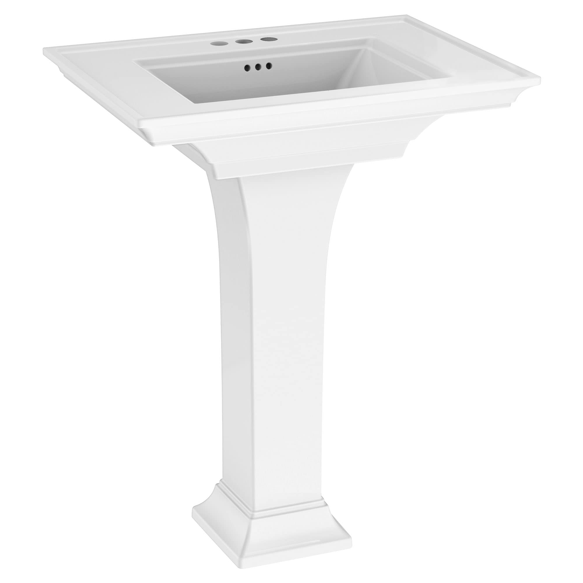 American Standard Town Square Lavabo de Pedestal de Cerámica de Fuego Blanco Combo (22.5 pulgadas x 30 pulgadas x 35.1875 pulgadas) - 0297400.020