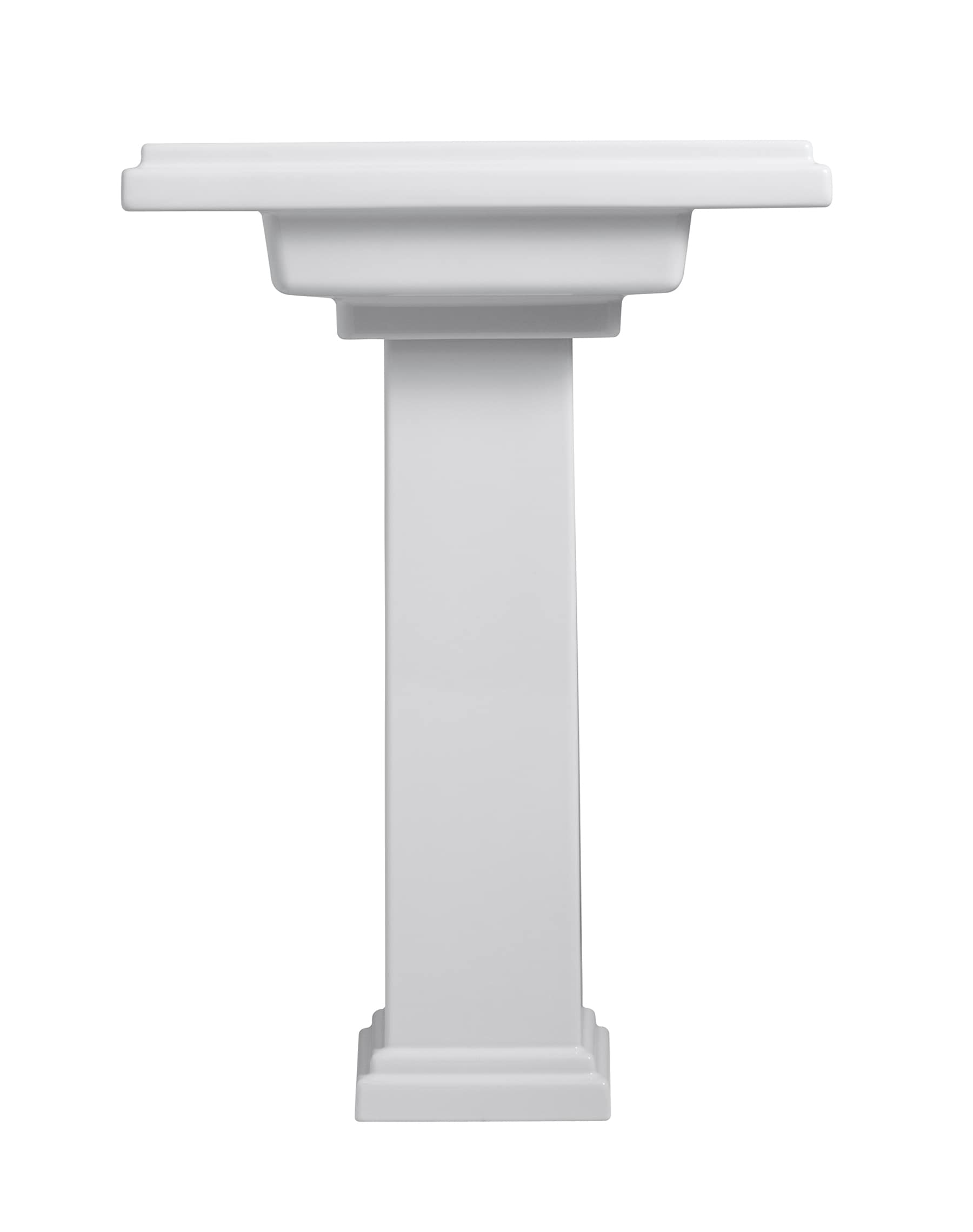 Tresham Combo de Lavabo de Pedestal en Blanco de Barro de Fuego (24 pulgadas x 19.5 pulgadas x 34.625 pulgadas) - 2844-8-0