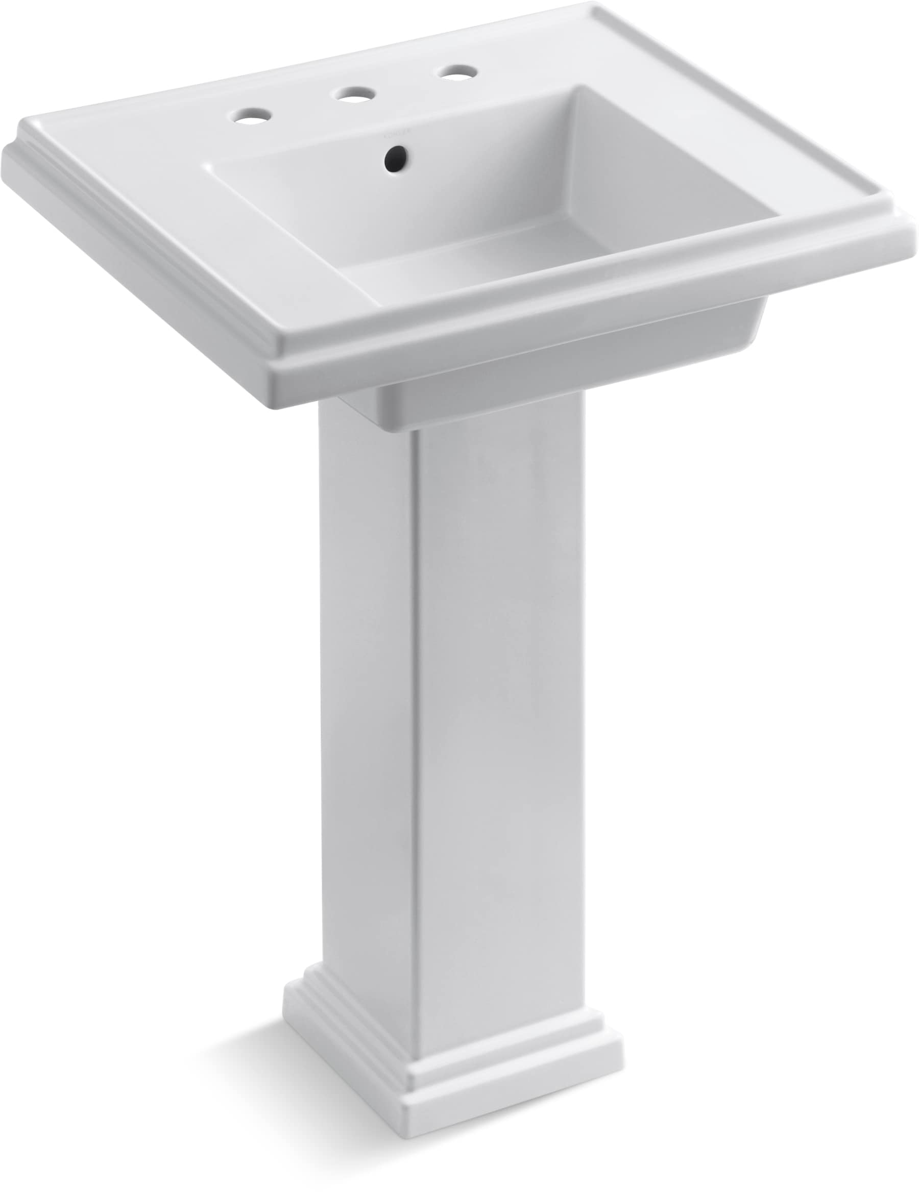 Tresham Combo de Lavabo de Pedestal en Blanco de Barro de Fuego (24 pulgadas x 19.5 pulgadas x 34.625 pulgadas) - 2844-8-0