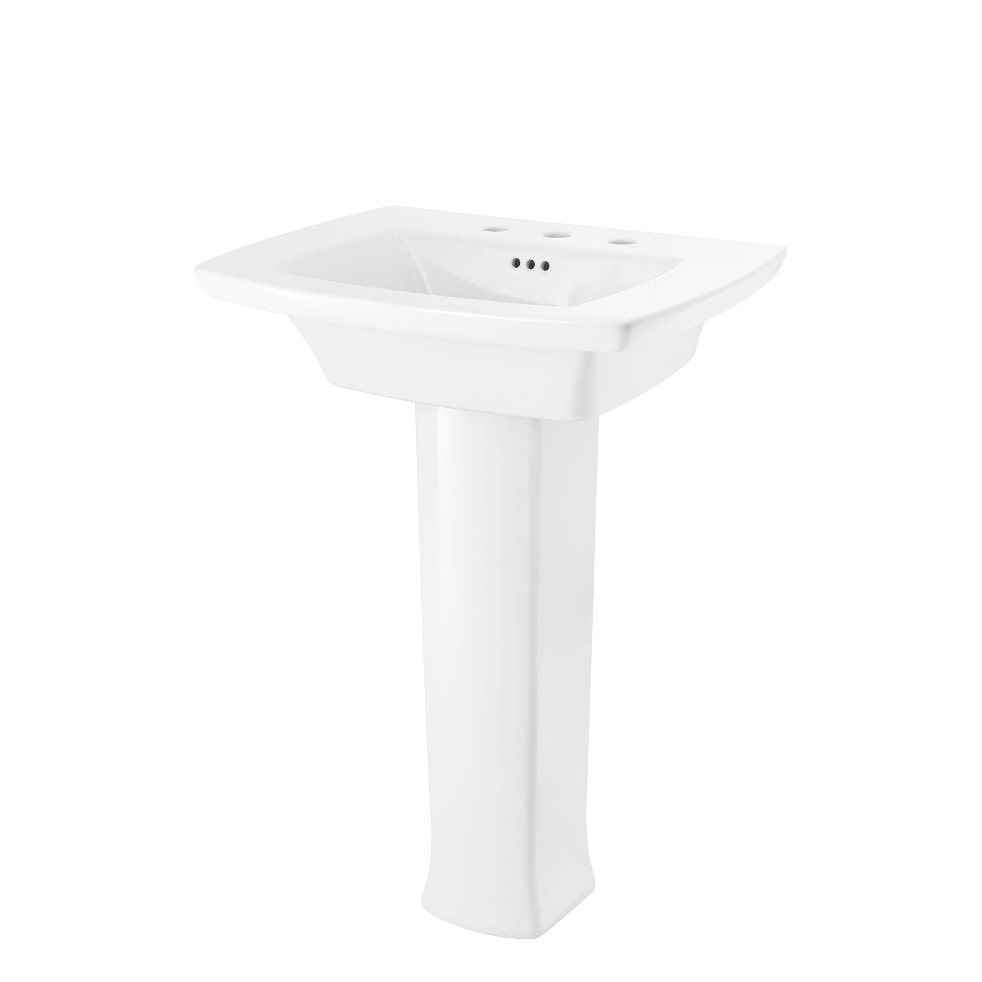Fregadero de pedestal de porcelana blanca moderna American Standard Edgemere (combo de 19.5 pulgadas x 25 pulgadas x 35.625 pulgadas) - 0445800.020