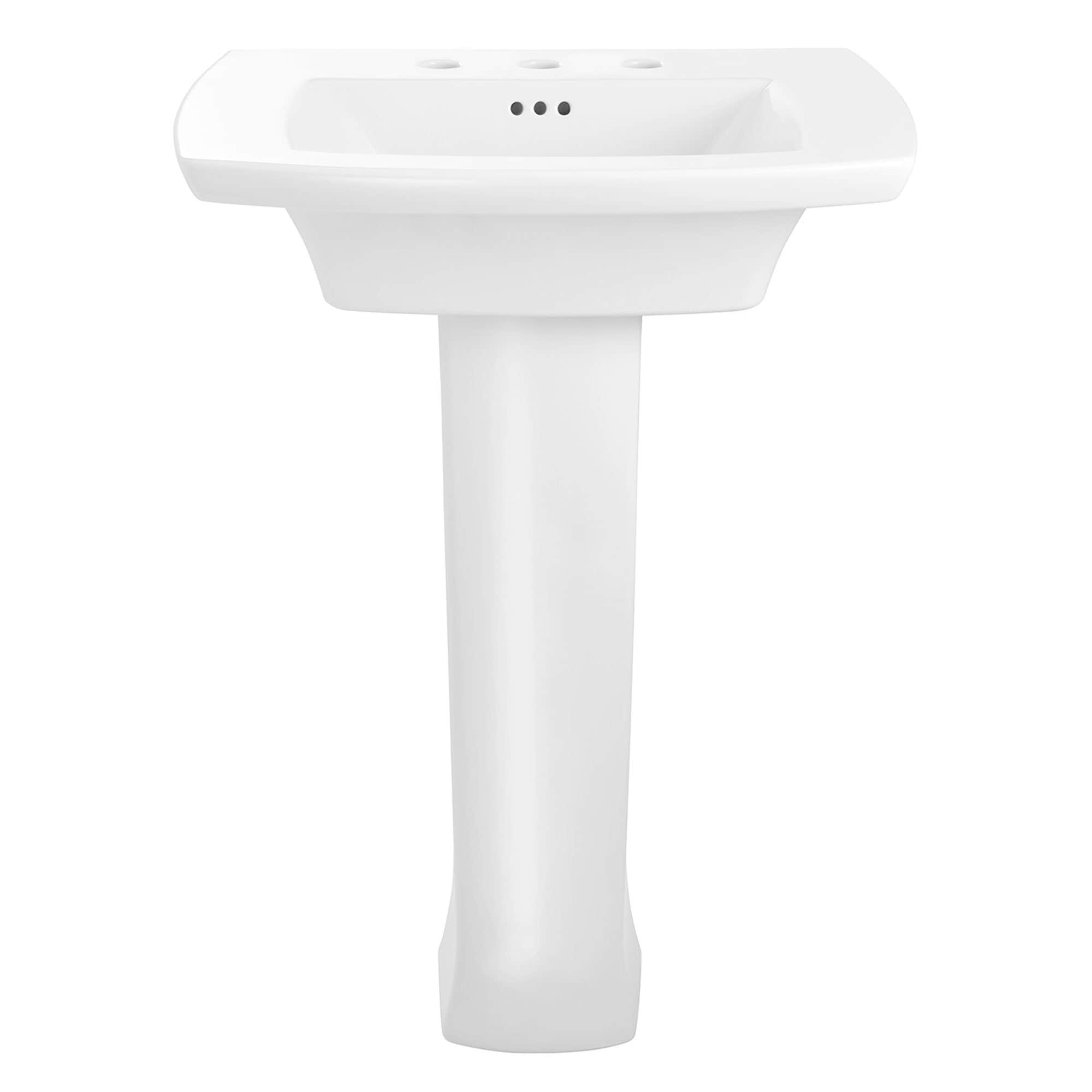 Fregadero de pedestal de porcelana blanca moderna American Standard Edgemere (combo de 19.5 pulgadas x 25 pulgadas x 35.625 pulgadas) - 0445800.020