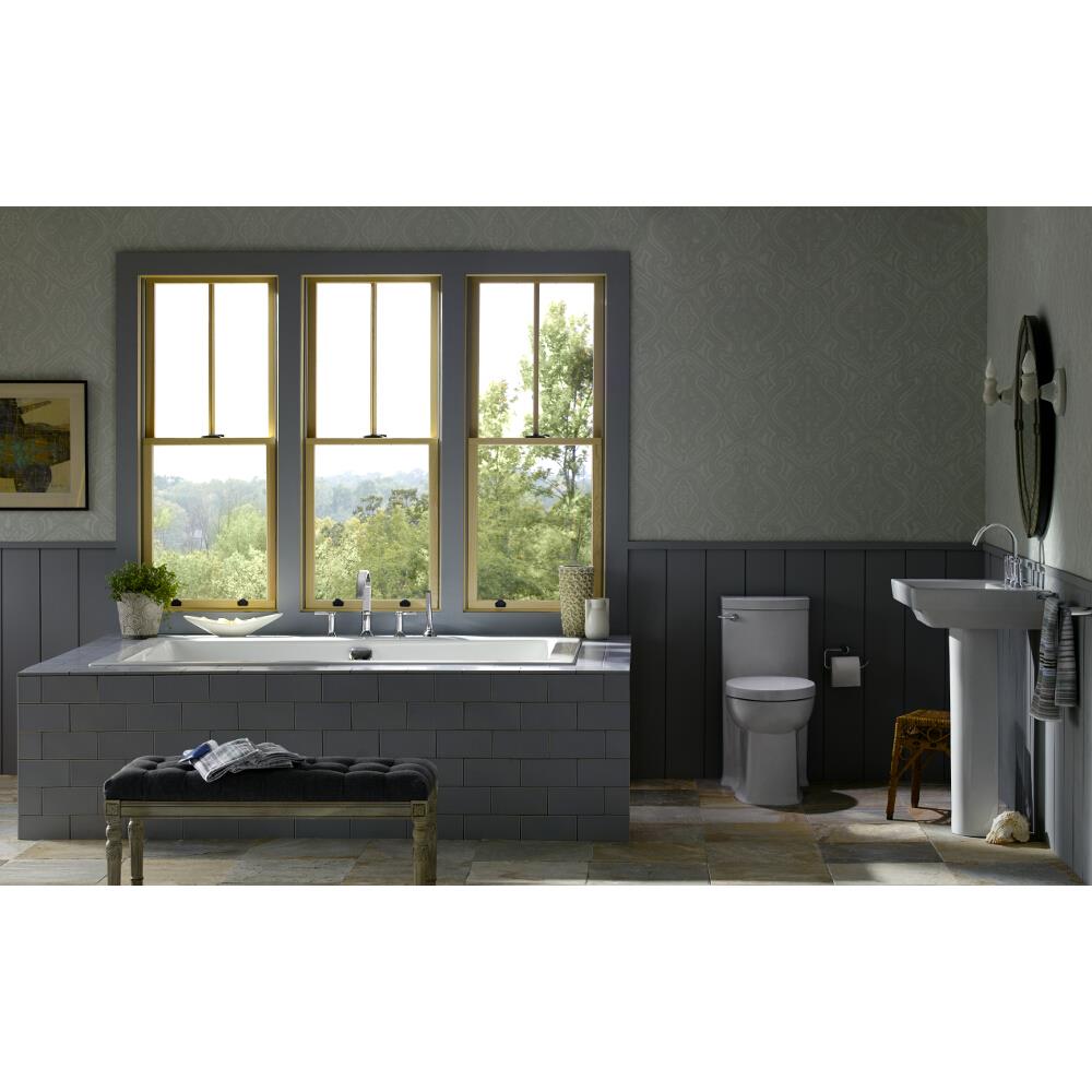 Fregadero de pedestal American Standard Boulevard de cerámica vitrificada blanca en combo (19 pulgadas x 24 pulgadas x 35.5 pulgadas) - 0641800.020
