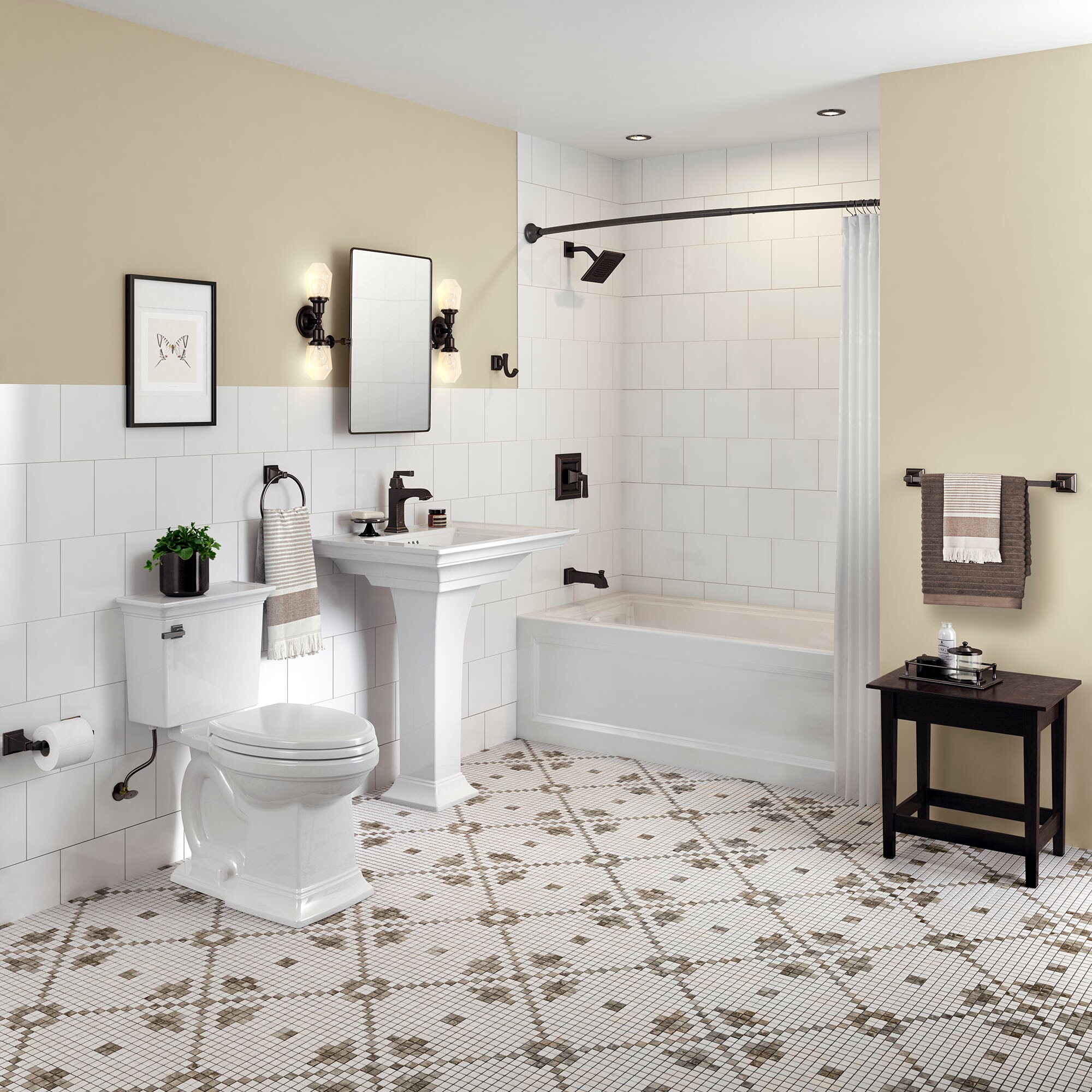 American Standard Town Square Lavabo de pedestal de cerámica blanca (22.5 pulgadas x 30 pulgadas x 35 pulgadas) - 0297100.020