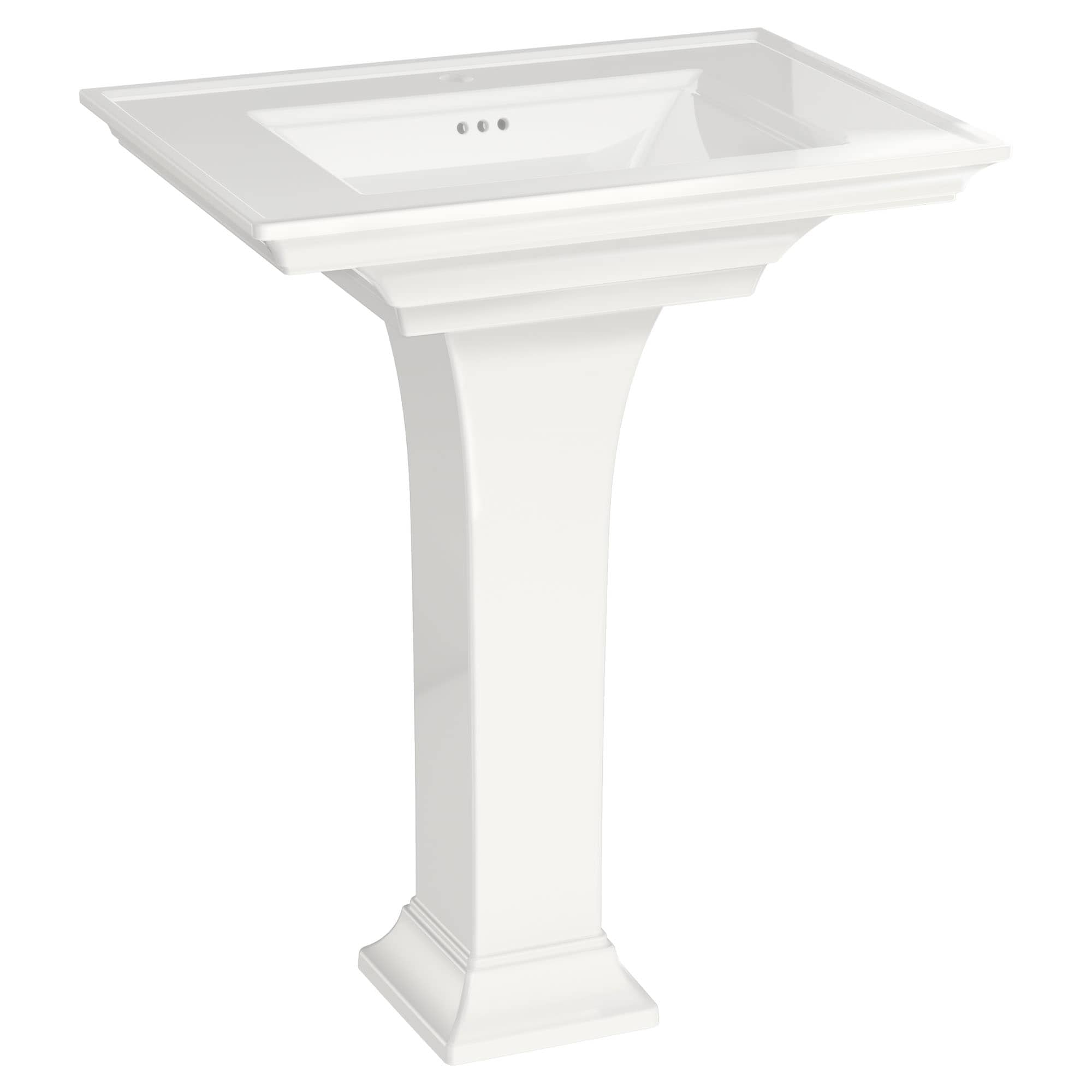 American Standard Town Square Lavabo de pedestal de cerámica blanca (22.5 pulgadas x 30 pulgadas x 35 pulgadas) - 0297100.020