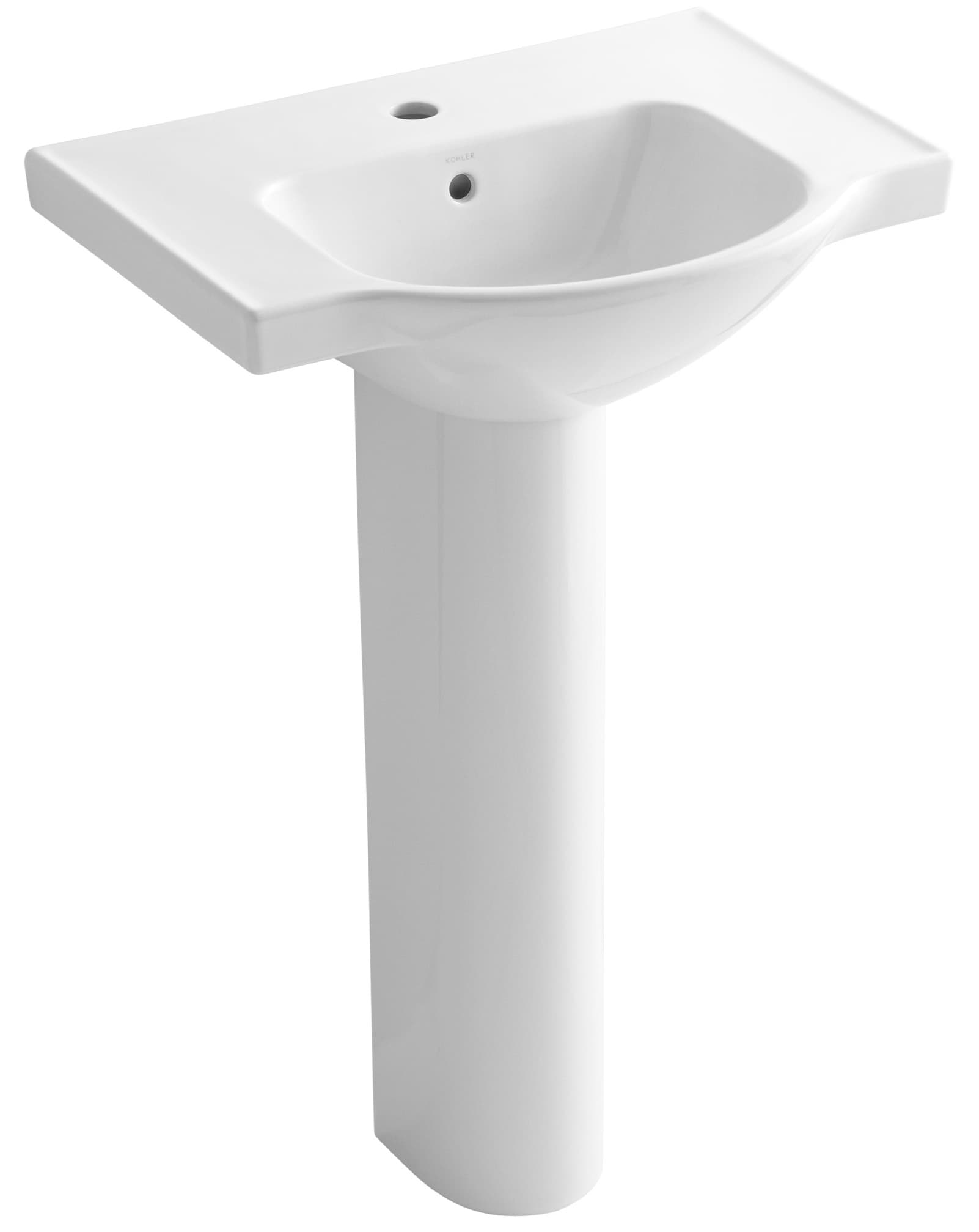 Fregadero de pedestal Veer Fireclay Blanco (combinación) - 24 pulgadas x 35.5 pulgadas - 5266-1-0