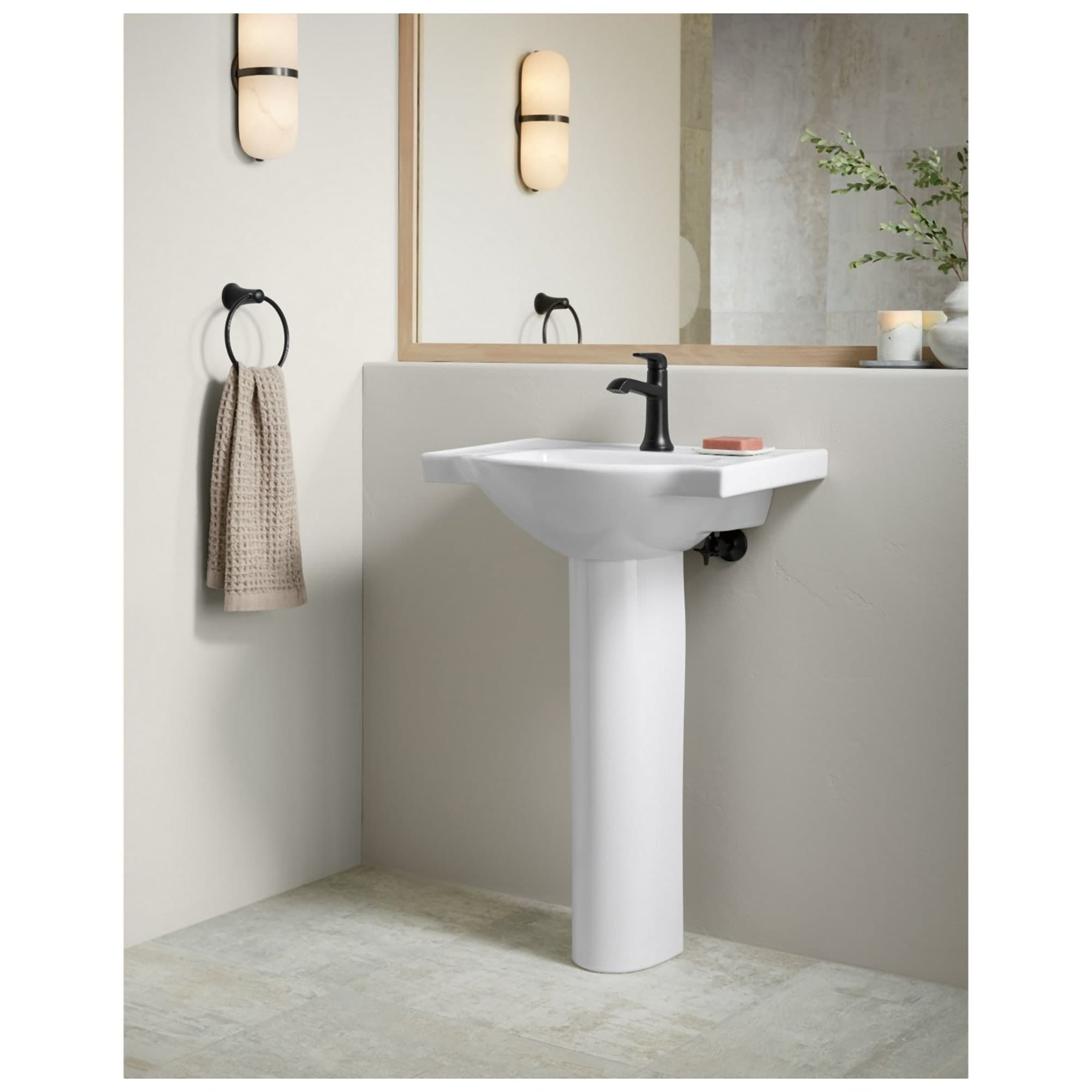 Fregadero de pedestal Veer Fireclay Blanco (combinación) - 24 pulgadas x 35.5 pulgadas - 5266-1-0