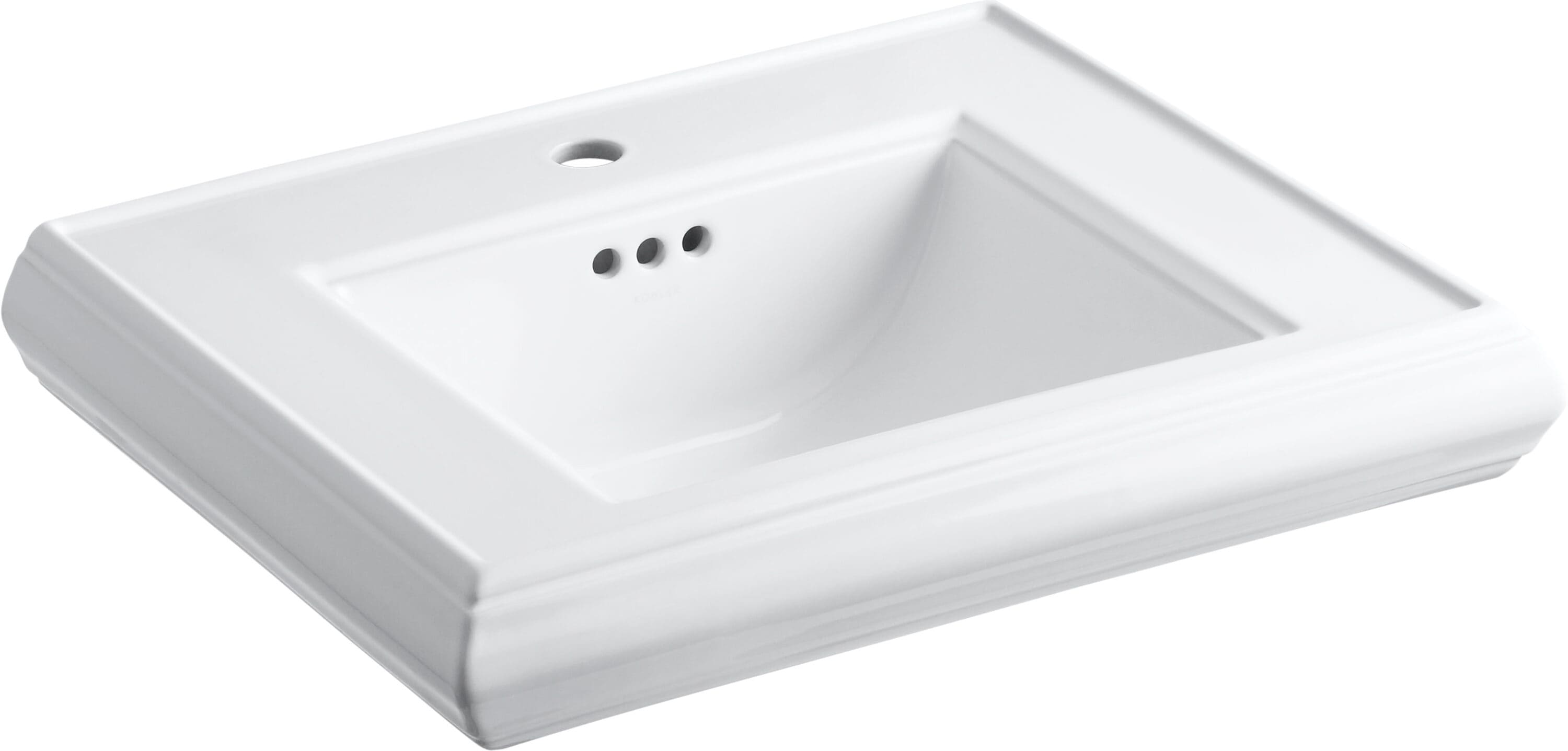 Fregadero de pedestal Memoirs de cerámica de fuego blanco KOHLER (24.19 pulgadas x 19.88 pulgadas x 34.38 pulgadas) - 2238-1-0