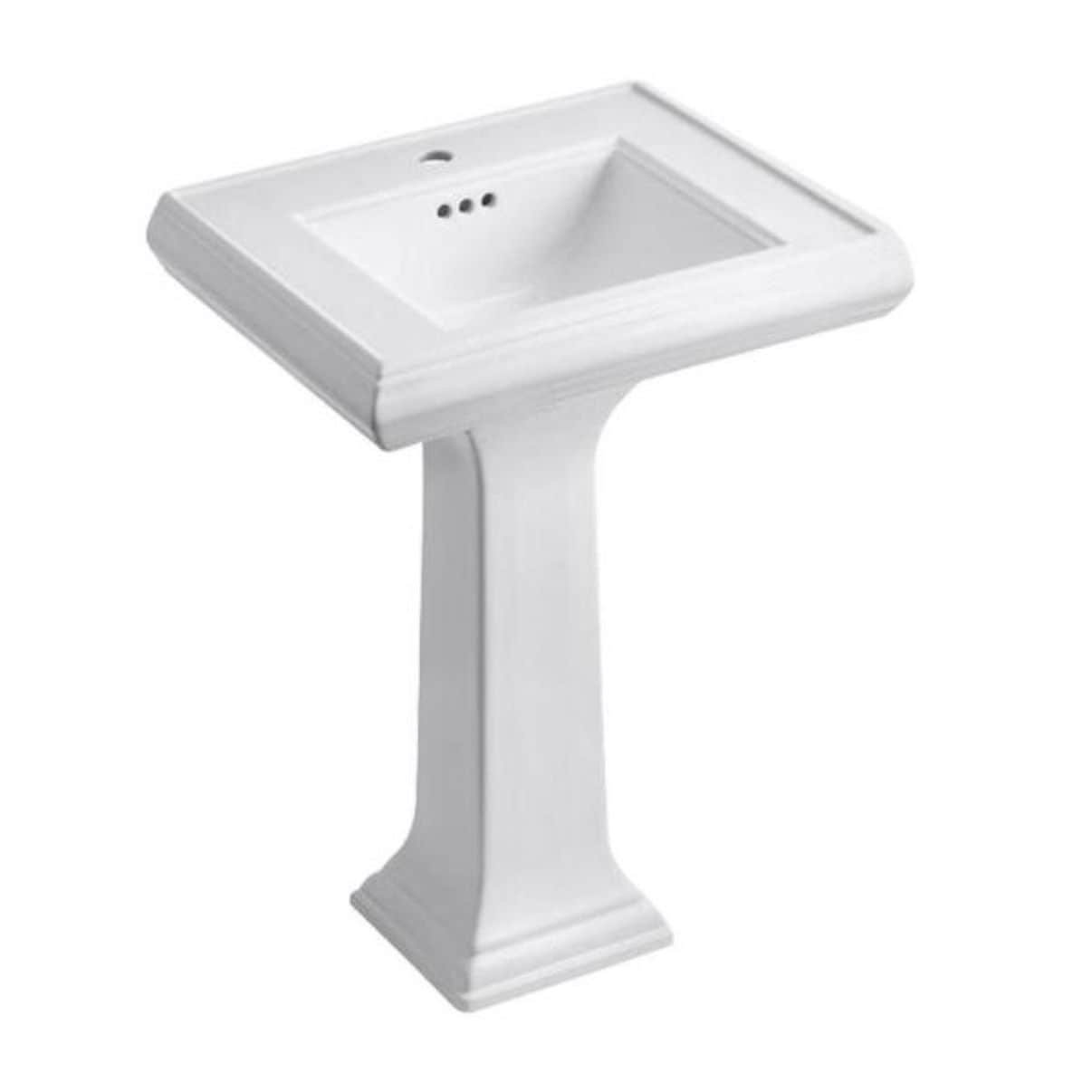 Fregadero de pedestal Memoirs de cerámica de fuego blanco KOHLER (24.19 pulgadas x 19.88 pulgadas x 34.38 pulgadas) - 2238-1-0