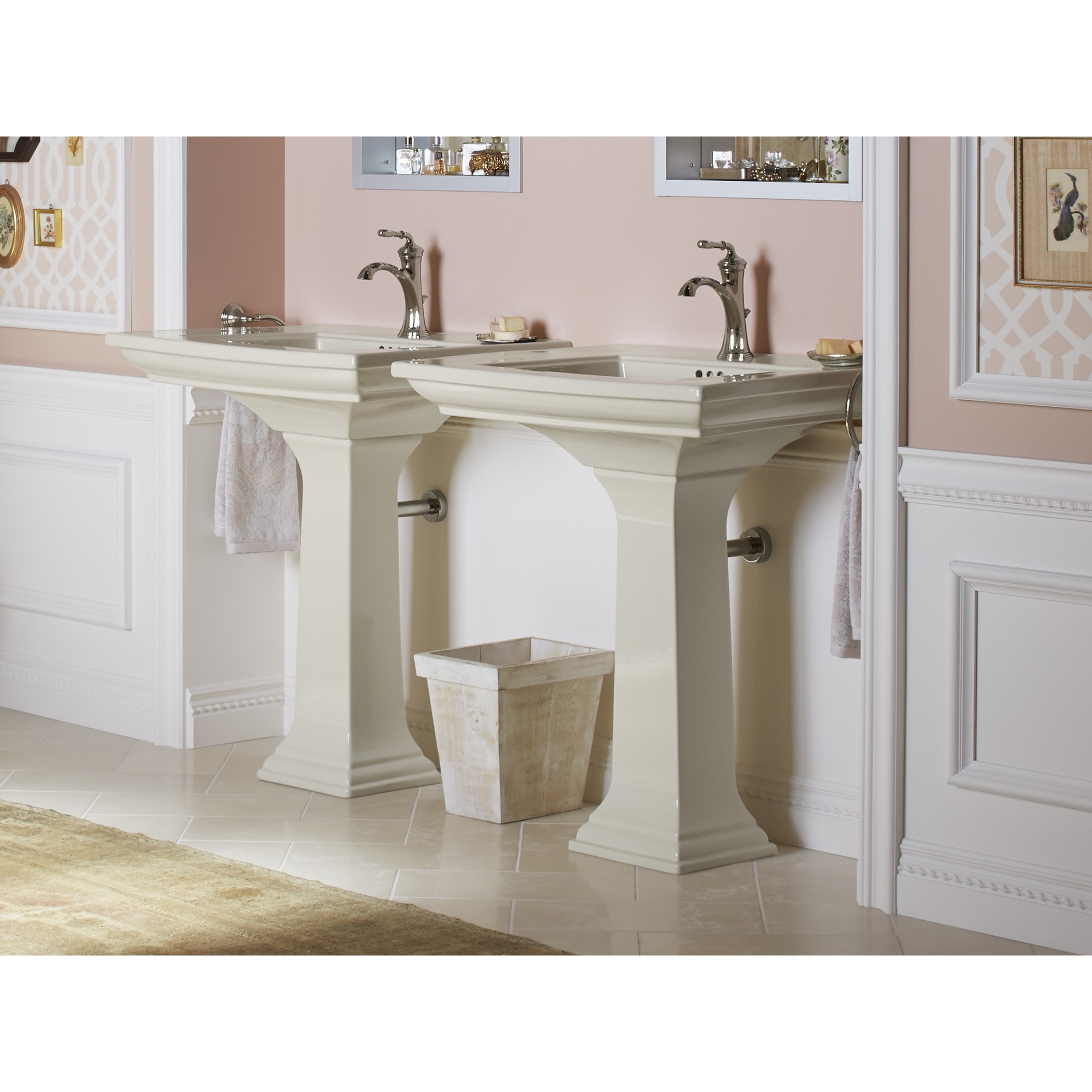 Combo de Lavabo y Pedestal Memoirs de Kohler en Fireclay Blanco (30 pulgadas x 21.75 pulgadas x 34.75 pulgadas) - 2268-1-0
