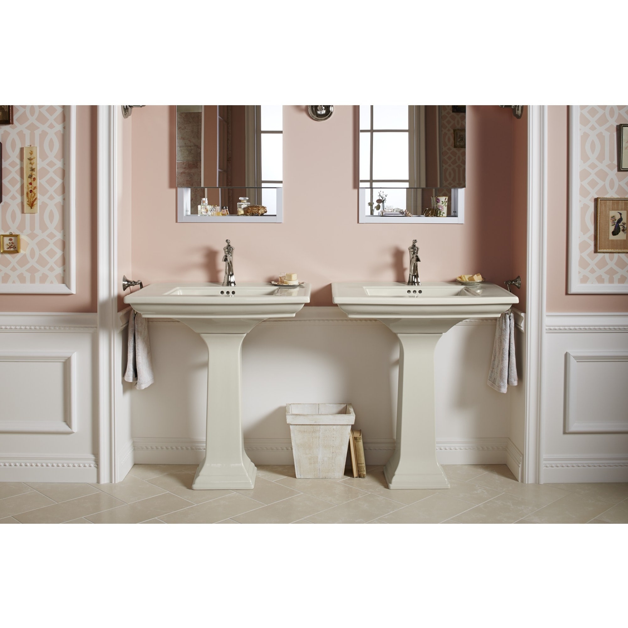Combo de Lavabo y Pedestal Memoirs de Kohler en Fireclay Blanco (30 pulgadas x 21.75 pulgadas x 34.75 pulgadas) - 2268-1-0