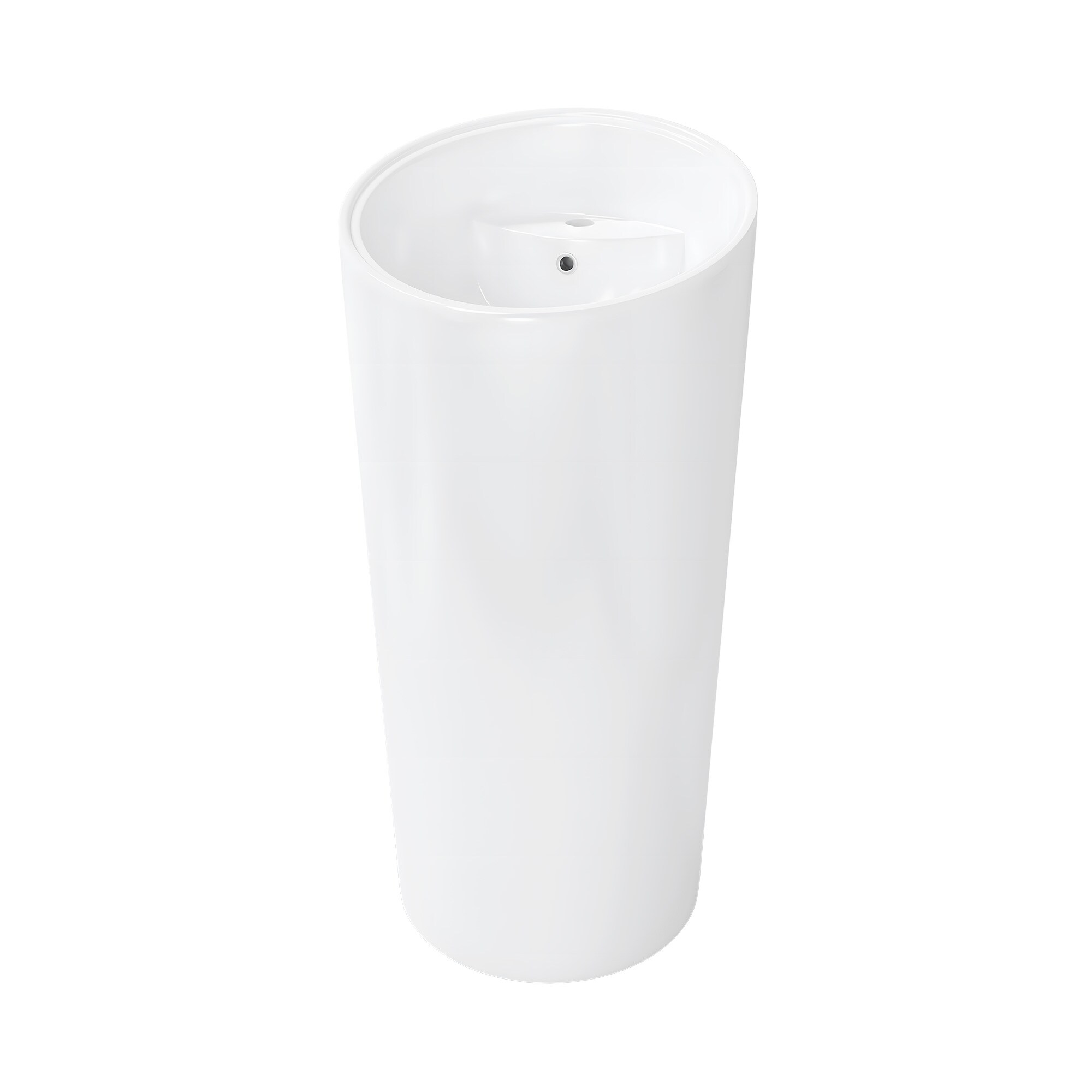 Eridanus Reno Lavabo de Pedestal de China Vítrea Moderno Blanco y Nítido Combo (18 pulgadas x 38.25 pulgadas) - ERI-PB-411