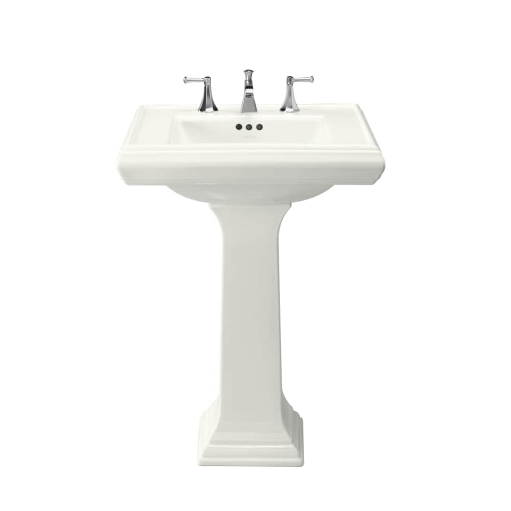 Combo de lavabo pedestal Memoirs de cerámica de fuego blanco KOHLER (27 pulgadas x 22 pulgadas x 35 pulgadas) - 2258-8-0