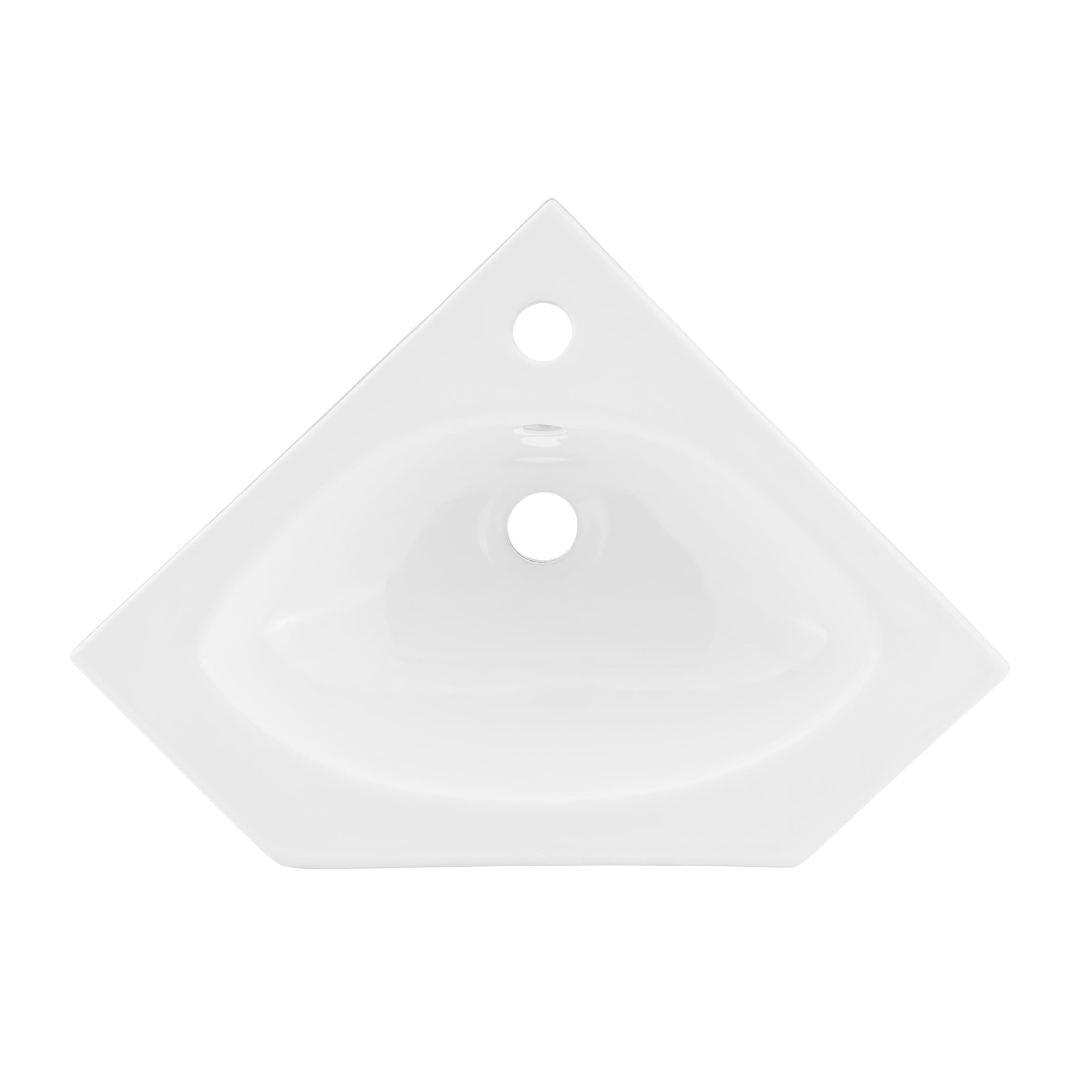 Lavabo de pedestal moderno de cerámica blanco brillante Angers de Swiss Madison (16 pulgadas x 22.5 pulgadas x 34 pulgadas) - SM-25-PSANG04WH