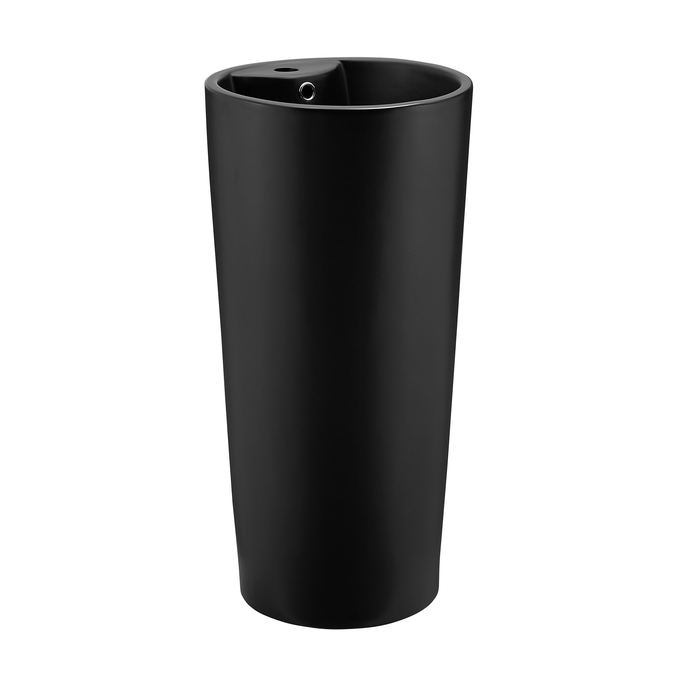 Trocadero Ceramic Modern Matte Black Pedestal Sink Combo (16 pulgadas x 33.5 pulgadas) - SM-25-PSTRO04BK de Swiss Madison.