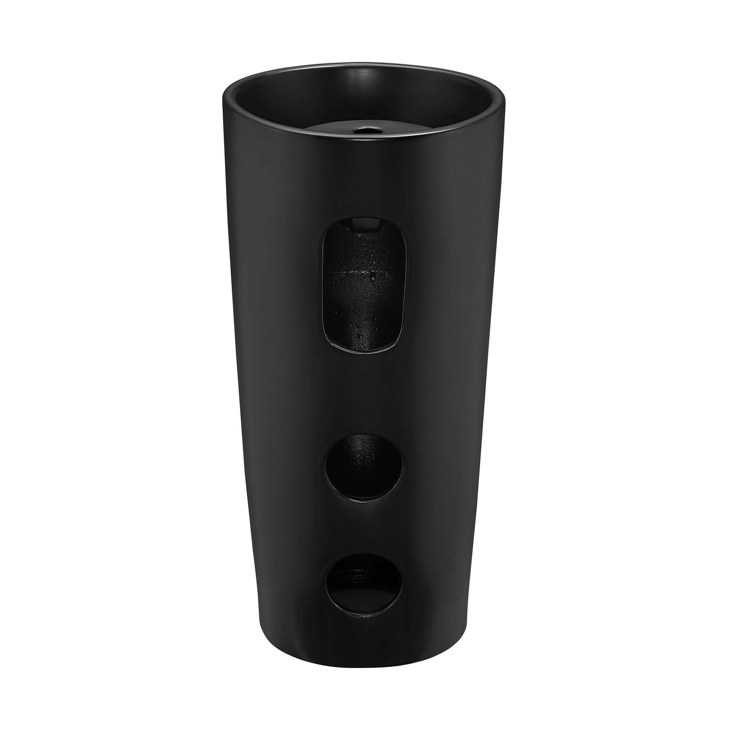 Trocadero Ceramic Modern Matte Black Pedestal Sink Combo (16 pulgadas x 33.5 pulgadas) - SM-25-PSTRO04BK de Swiss Madison.