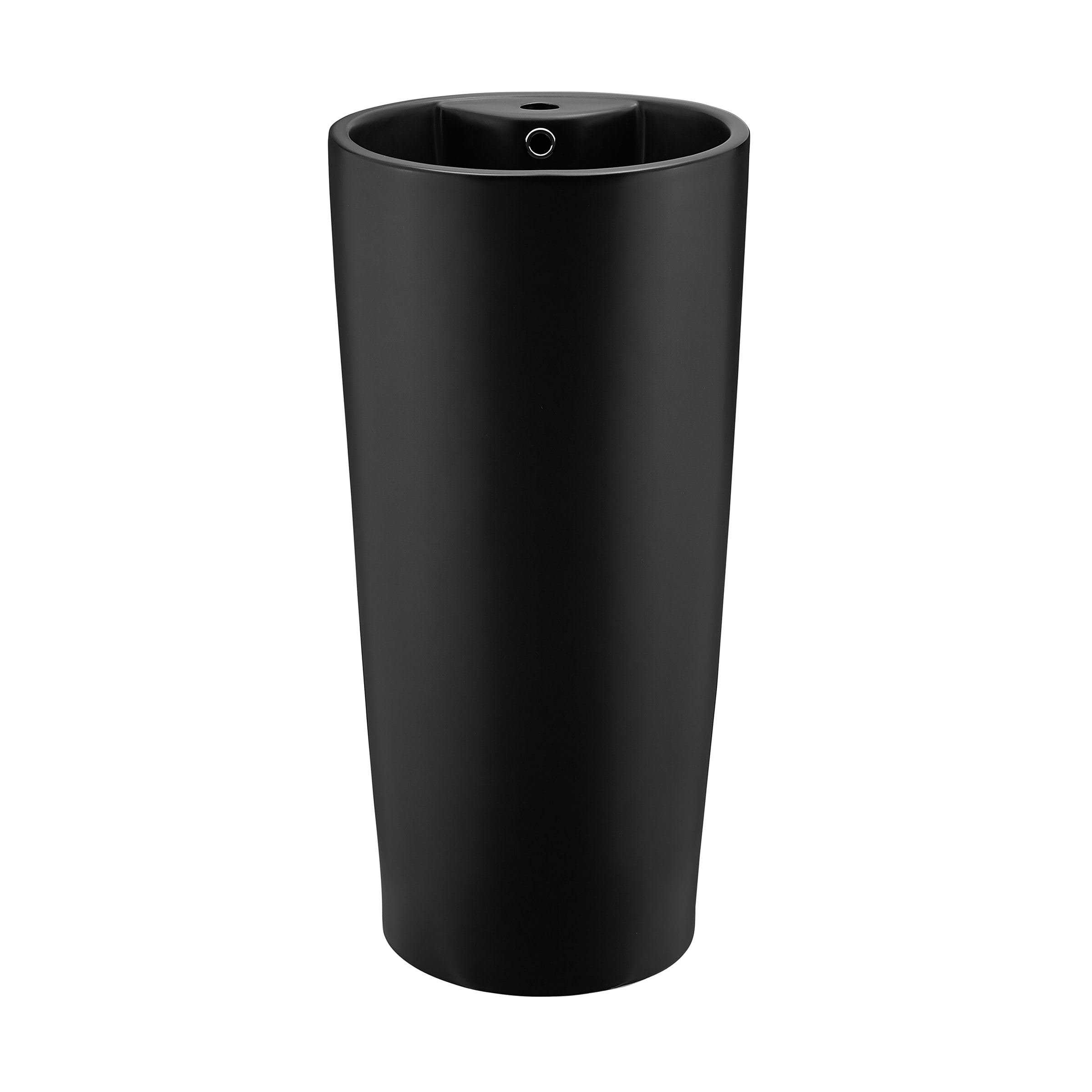 Trocadero Ceramic Modern Matte Black Pedestal Sink Combo (16 pulgadas x 33.5 pulgadas) - SM-25-PSTRO04BK de Swiss Madison.