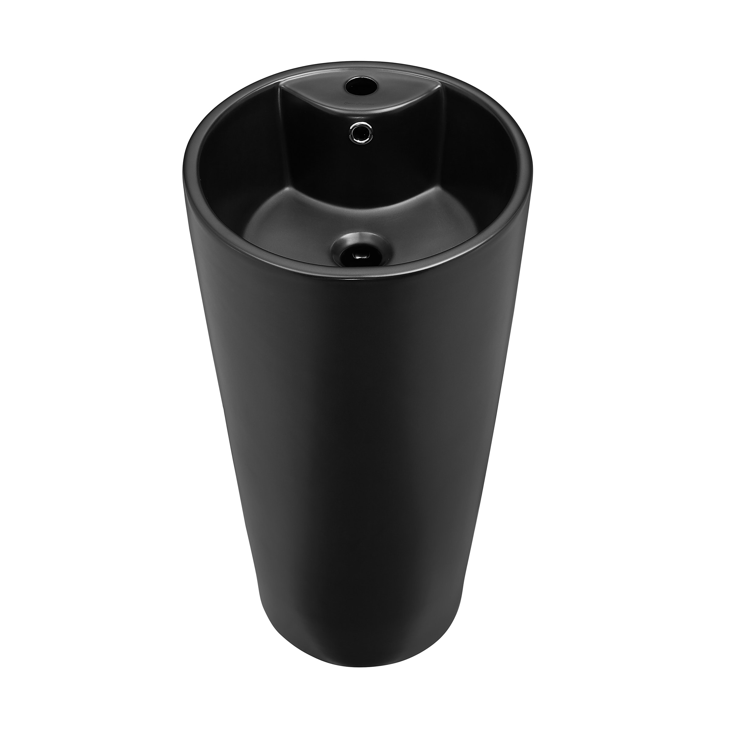 Trocadero Ceramic Modern Matte Black Pedestal Sink Combo (16 pulgadas x 33.5 pulgadas) - SM-25-PSTRO04BK de Swiss Madison.