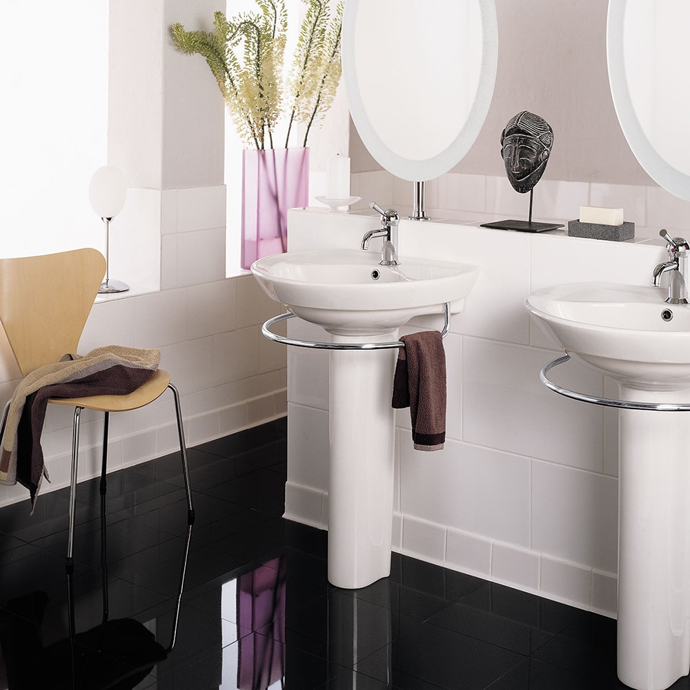 Fregadero pedestal blanco de porcelana vitrificada American Standard Ravenna (20 pulgadas x 24.25 pulgadas x 34 pulgadas) - 0268100.020