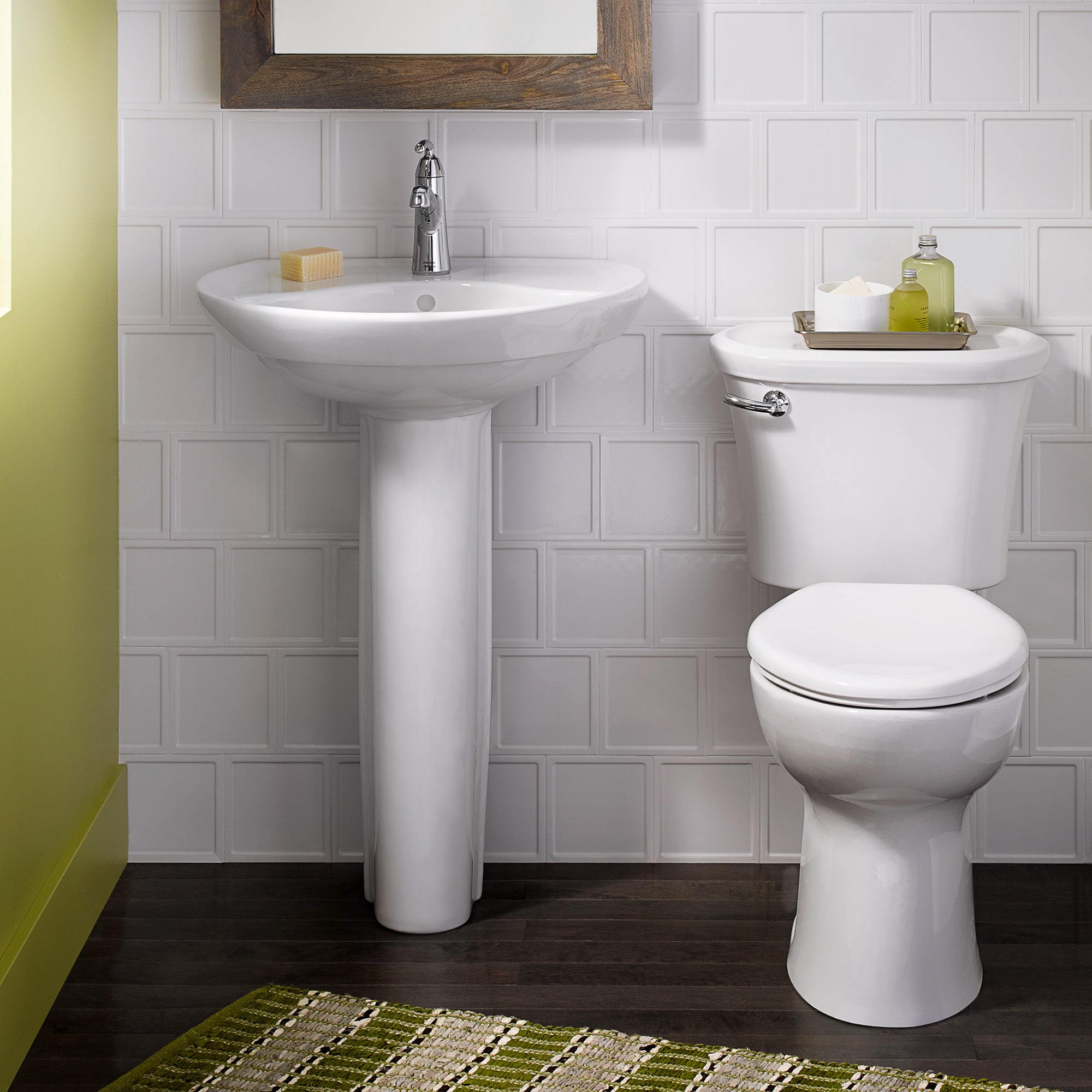 Fregadero pedestal blanco de porcelana vitrificada American Standard Ravenna (20 pulgadas x 24.25 pulgadas x 34 pulgadas) - 0268100.020
