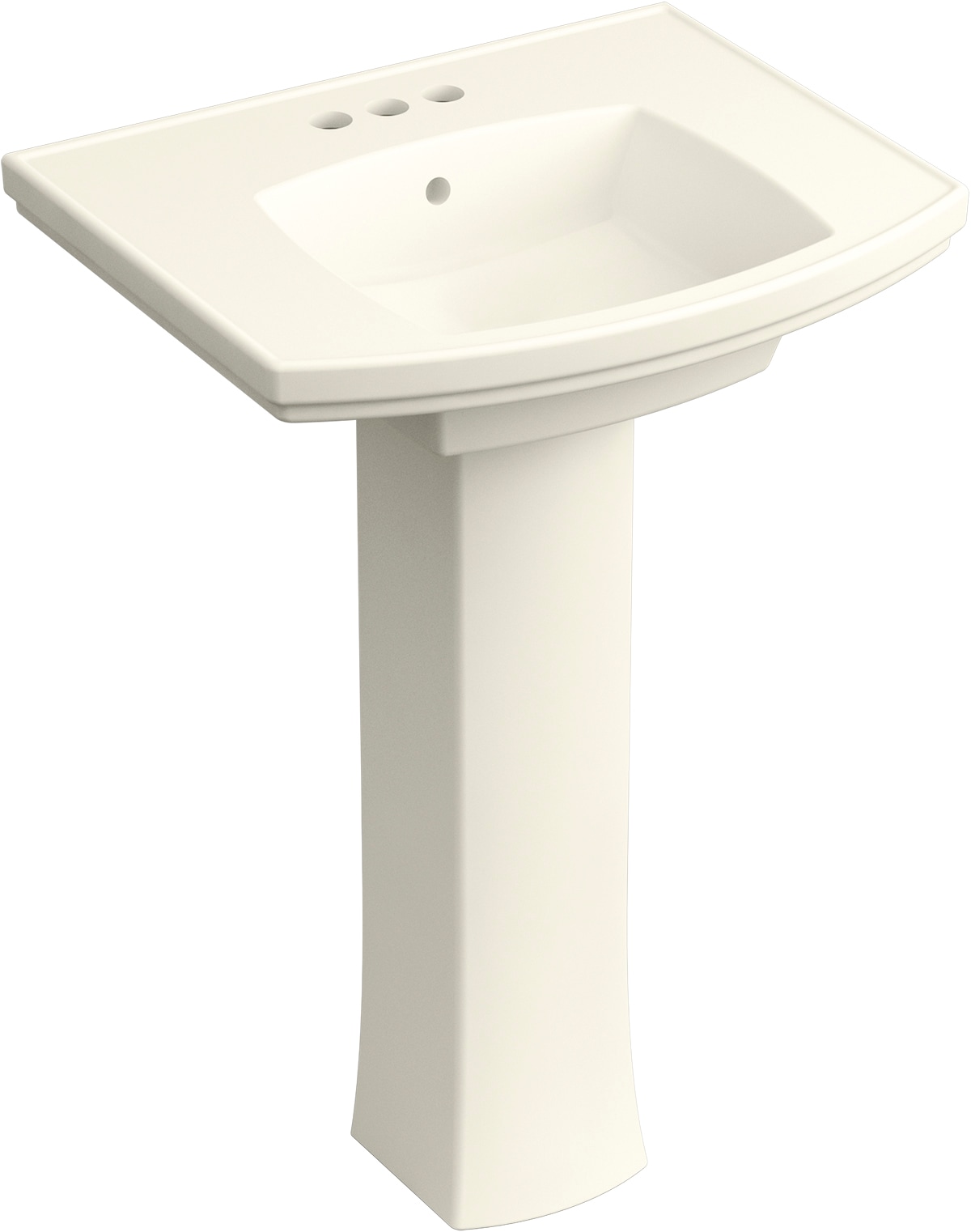 KOHLER Elliston Lavabo de Pedestal de Cerámica Vitrea en Biscuit (23.75 pulgadas x 20 pulgadas x 6.9375 pulgadas) - R6374-4-96