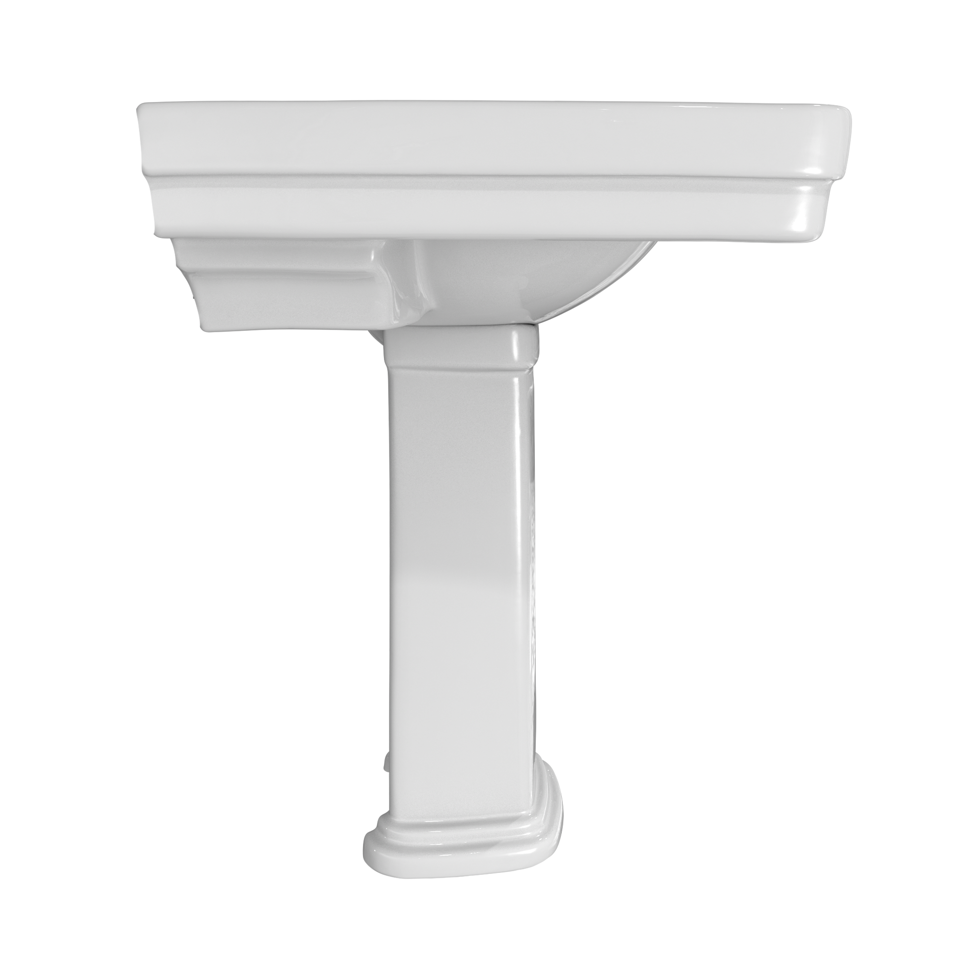TOTO Promenade Fregadero con pedestal de porcelana vitrificada en color blanco algodón (22.25 pulgadas x 27.5 pulgadas x 34 pulgadas) - LPT530.8N-01