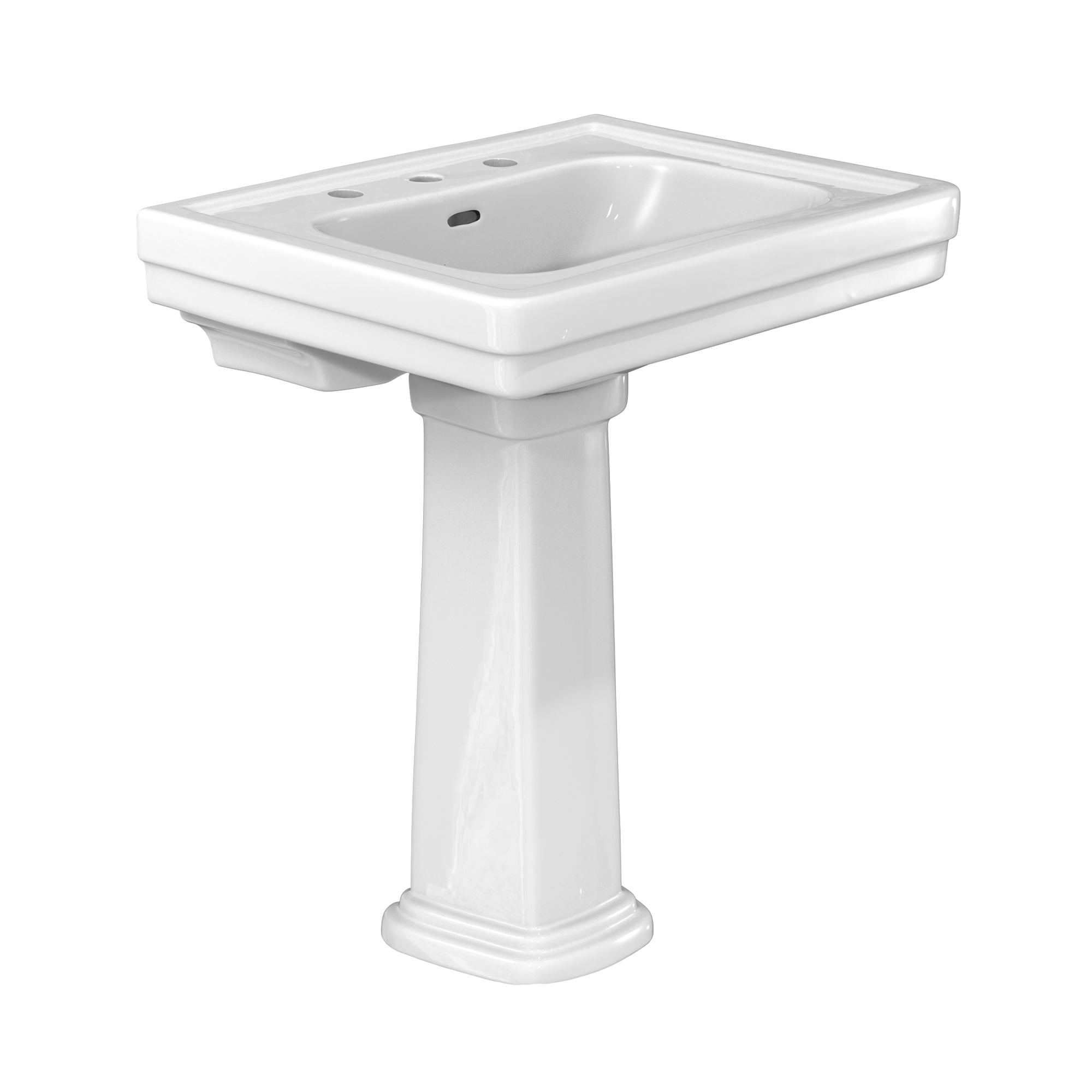 TOTO Promenade Fregadero con pedestal de porcelana vitrificada en color blanco algodón (22.25 pulgadas x 27.5 pulgadas x 34 pulgadas) - LPT530.8N-01
