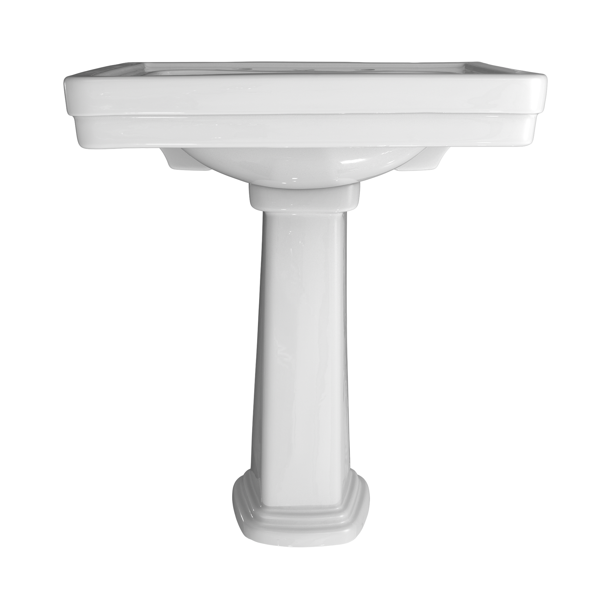TOTO Promenade Fregadero con pedestal de porcelana vitrificada en color blanco algodón (22.25 pulgadas x 27.5 pulgadas x 34 pulgadas) - LPT530.8N-01