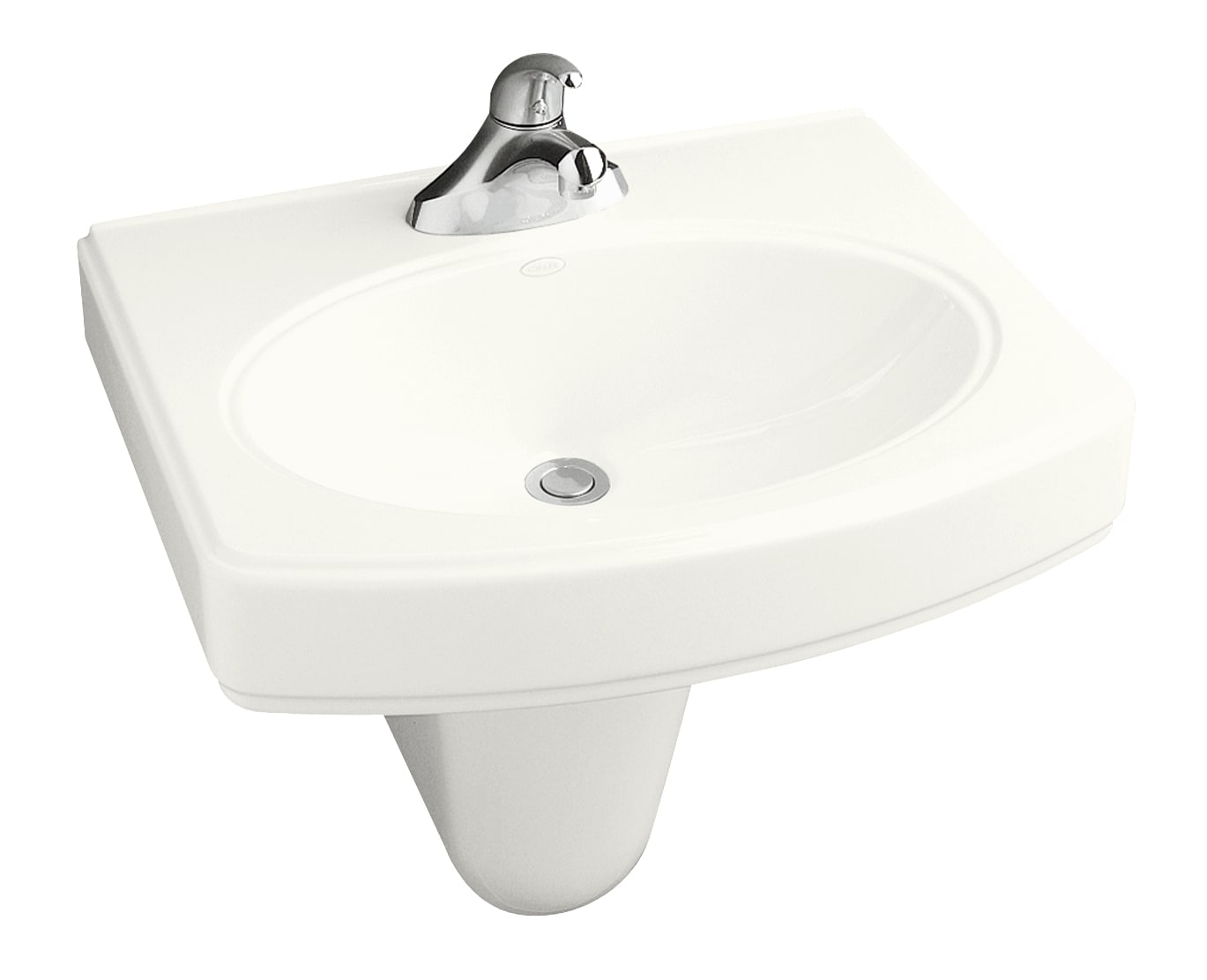 KOHLER Pinoir Lavabo de Pedestal de porcelana blanca (Combo de 22 pulgadas x 18 pulgadas x 34 pulgadas) - 2035-4-0