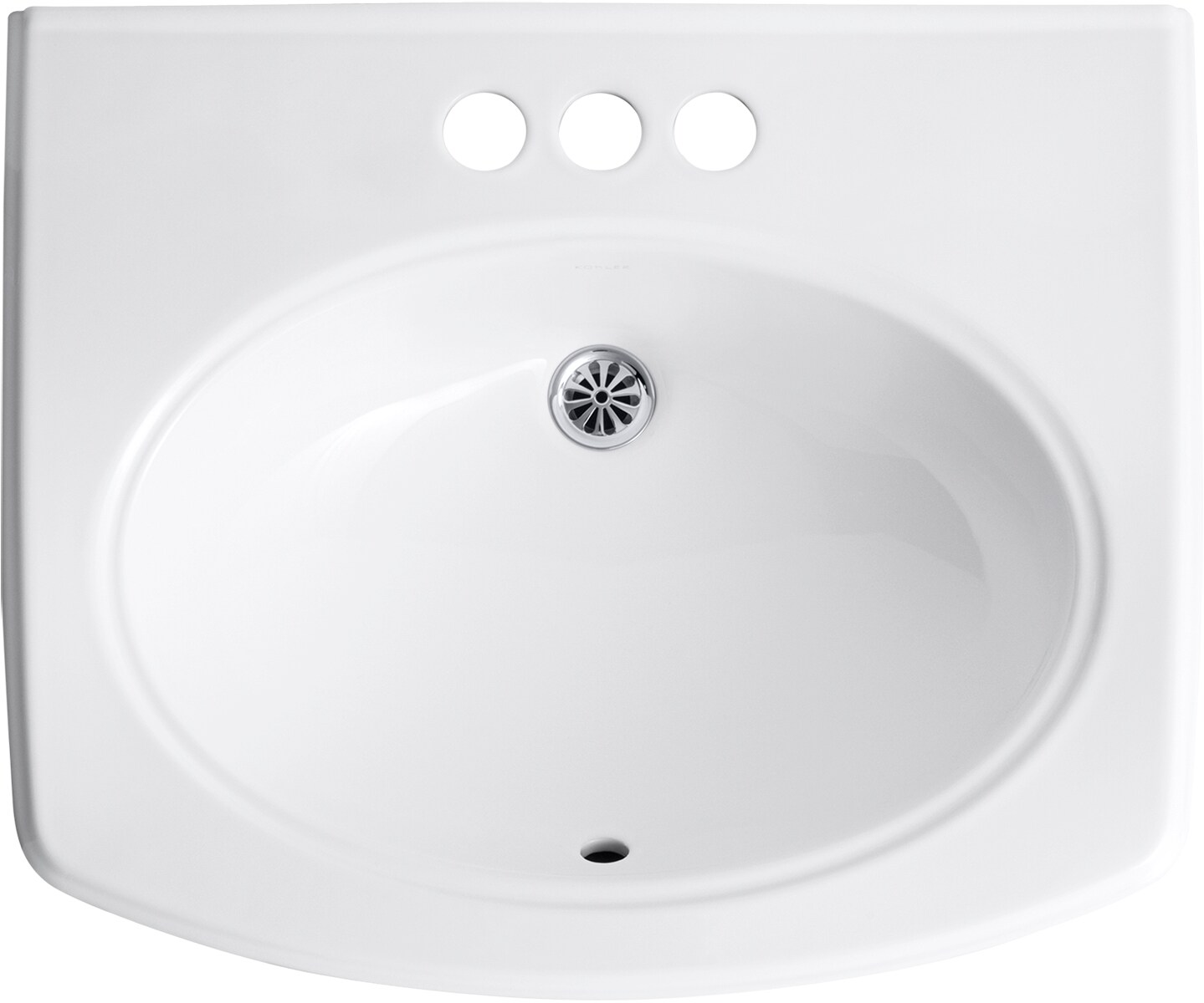 KOHLER Pinoir Lavabo de Pedestal de porcelana blanca (Combo de 22 pulgadas x 18 pulgadas x 34 pulgadas) - 2035-4-0
