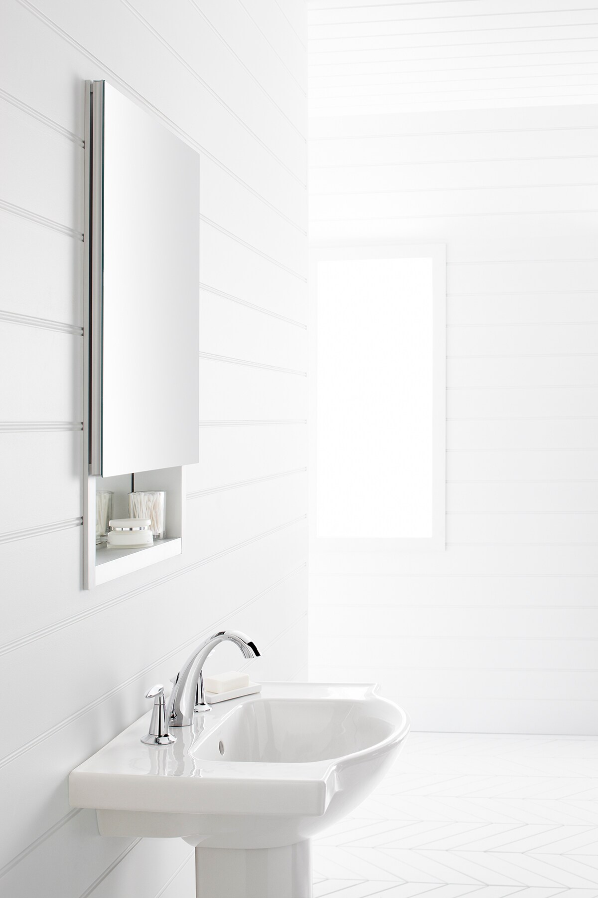 Kohler Veer Vitreous China Lavabo de Pedestal Blanco (24 pulgadas x 18.25 pulgadas x 8 pulgadas) - 5248-8-0