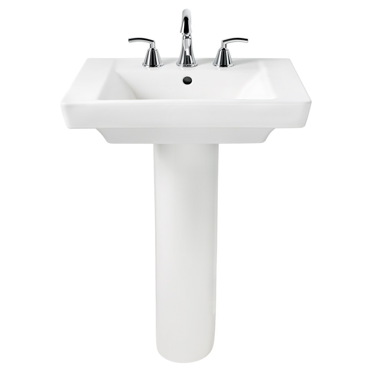 American Standard Boulevard Lavabo de pedestal de porcelana blanca con desagüe (19 pulgadas x 24 pulgadas x 35.5 pulgadas) - 0641008.020