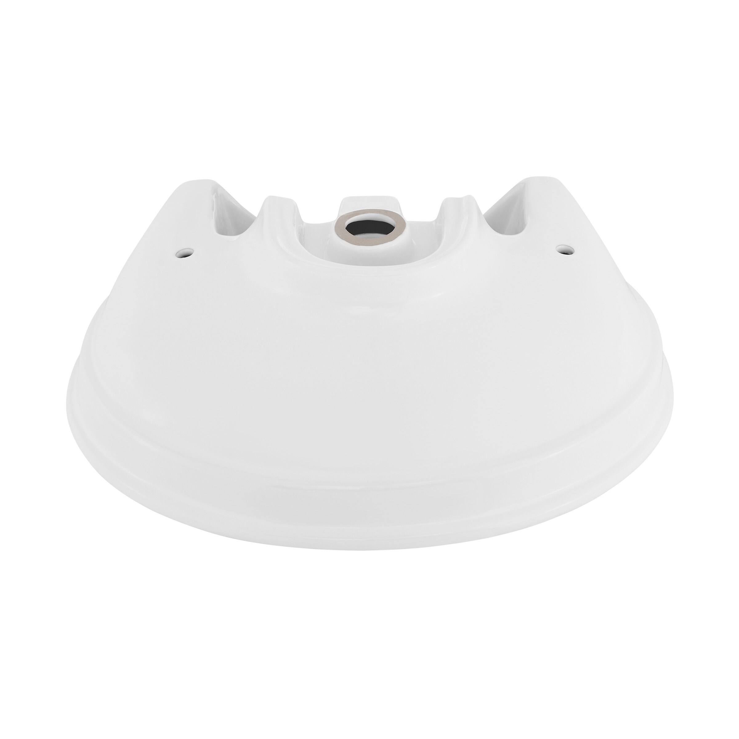 Lavabo pedestal moderno de cerámica Celeste en blanco brillante Swiss Madison (23 pulgadas x 32 pulgadas) - SM-25-PSCEL03WH