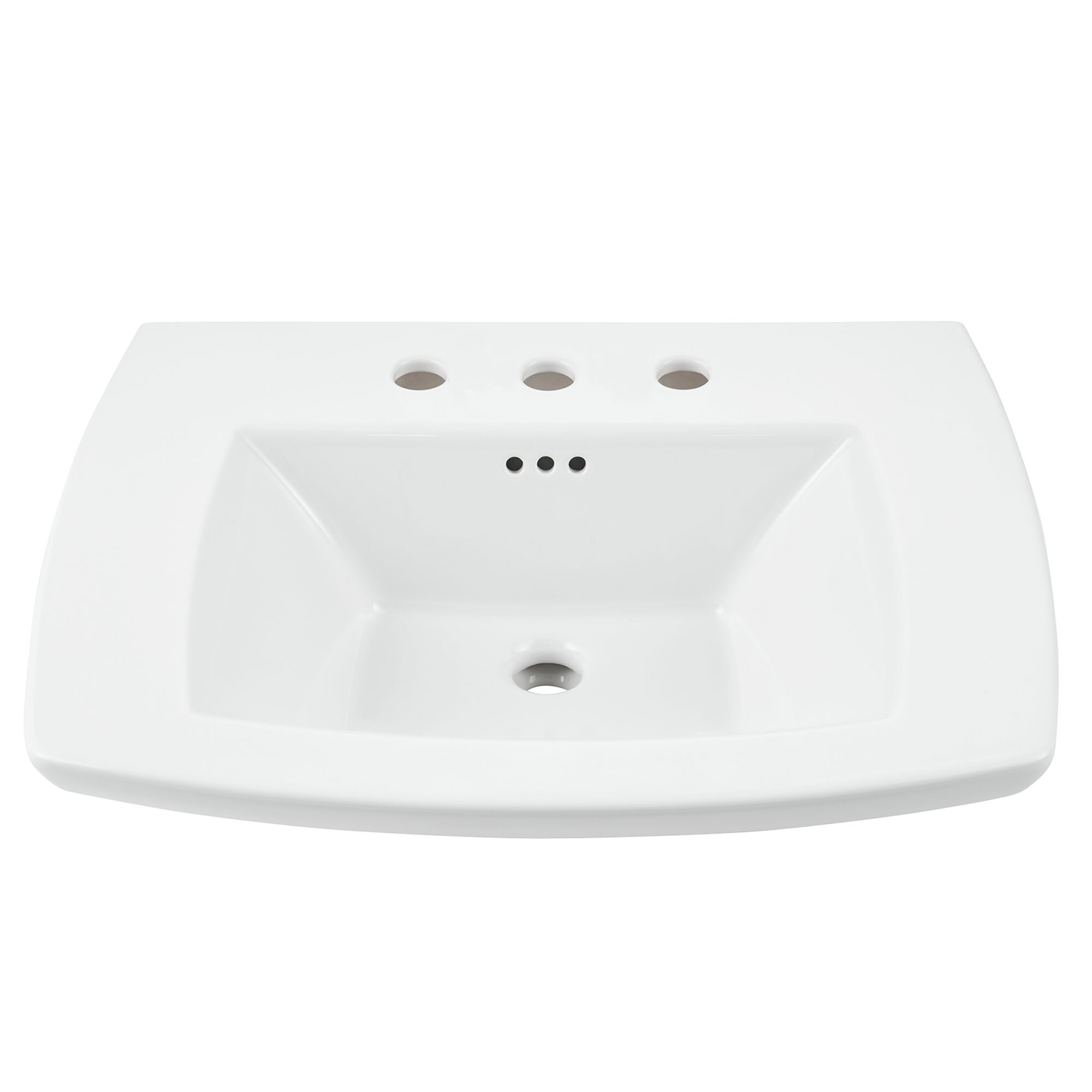 American Standard Edgemere Fireclay Modern White Pedestal Sink Top (26.25 pulgadas x 21.12 pulgadas x 9.31 pulgadas) - 0445008.020