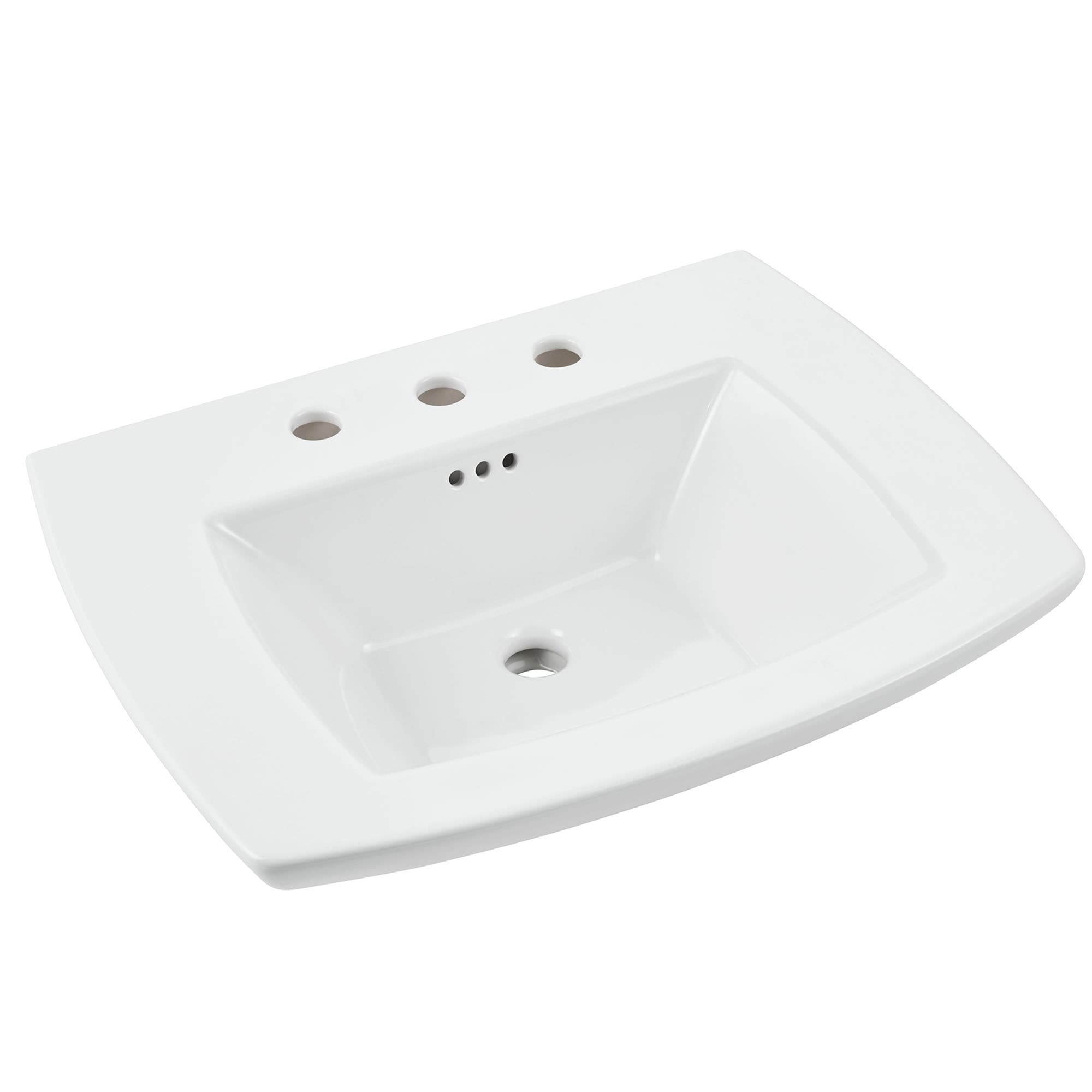 American Standard Edgemere Fireclay Modern White Pedestal Sink Top (26.25 pulgadas x 21.12 pulgadas x 9.31 pulgadas) - 0445008.020