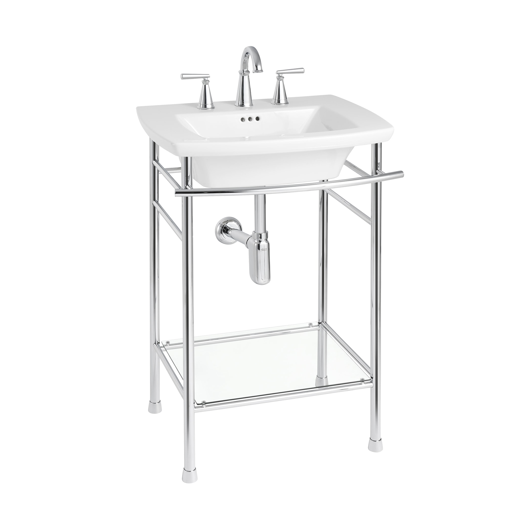 American Standard Edgemere Fireclay Modern White Pedestal Sink Top (26.25 pulgadas x 21.12 pulgadas x 9.31 pulgadas) - 0445008.020