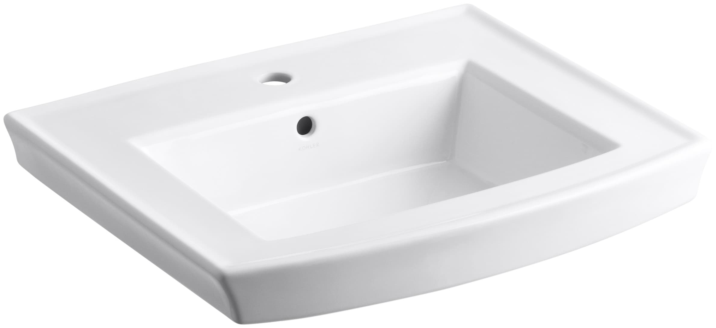 Arco de Pedestal de China Vítrea Blanco de Kohler (23.94 pulgadas x 11.25 pulgadas x 7.94 pulgadas) - 2358-1-0