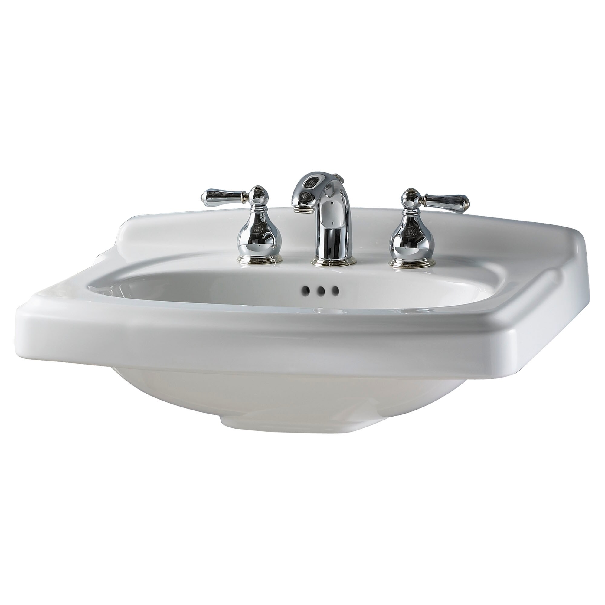 American Standard Portsmouth Lavabo de pedestal de porcelana blanca (19.25 pulgadas x 11.375 pulgadas x 8 pulgadas) - 0555108.020