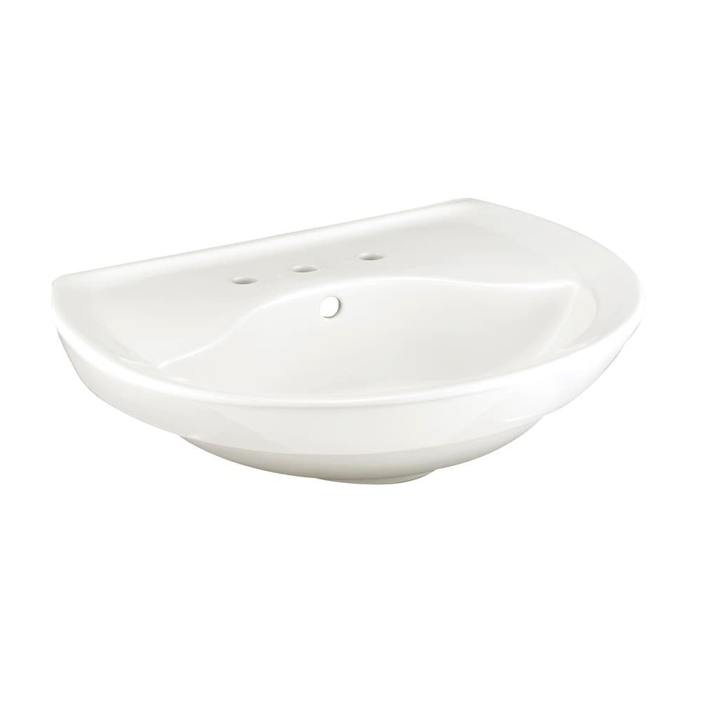 American Standard Ravenna Vitreous China White Pedestal Sink Top (20 pulgadas x 24.5 pulgadas x 8 pulgadas) - 0268008.020