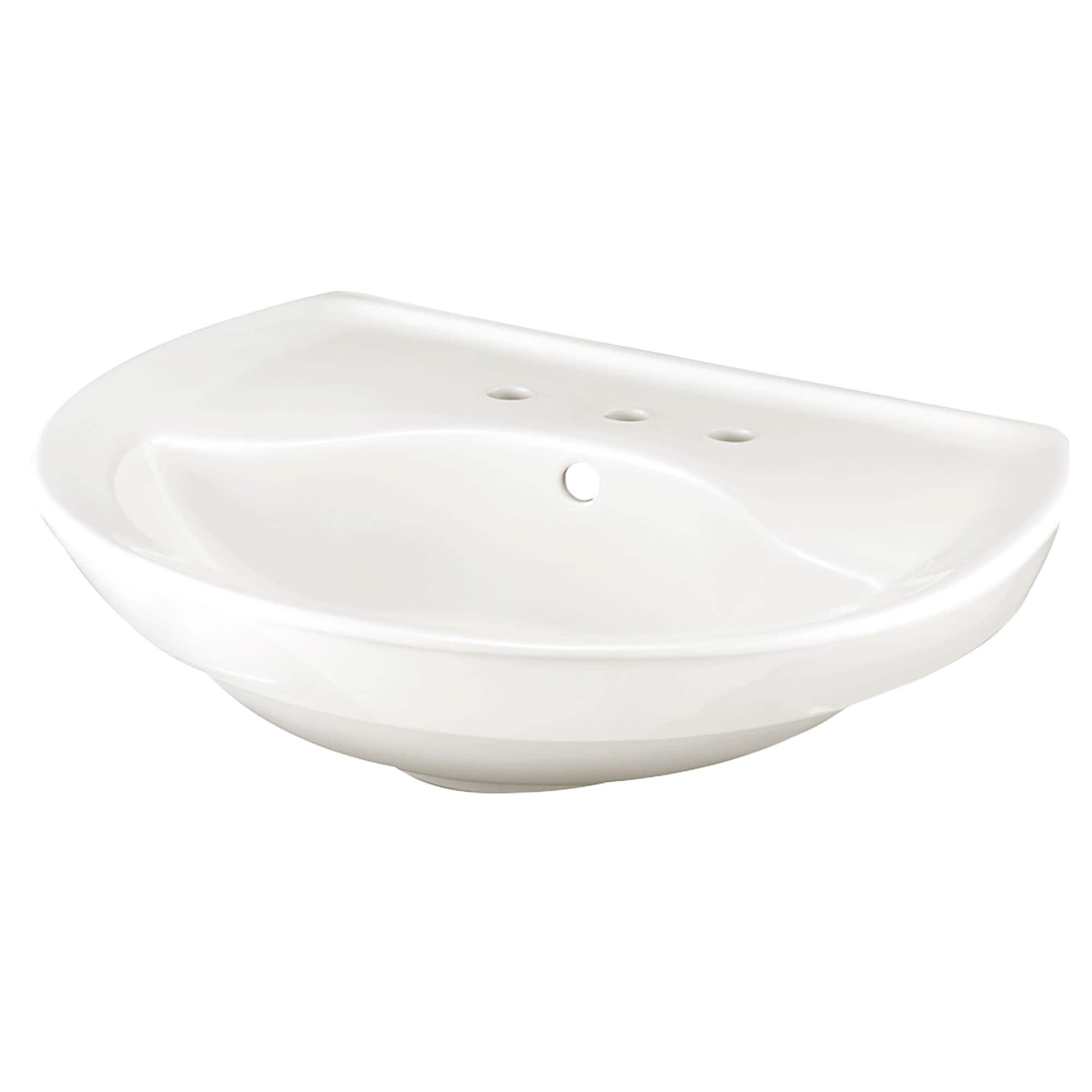 American Standard Ravenna Vitreous China White Pedestal Sink Top (20 pulgadas x 24.5 pulgadas x 8 pulgadas) - 0268008.020